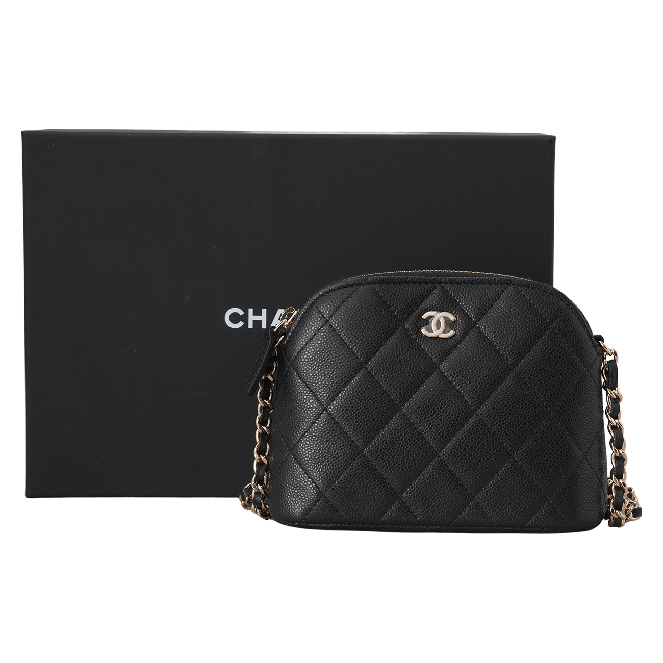 CHANEL(NEW)샤넬 캐비어 하프문 체인백
