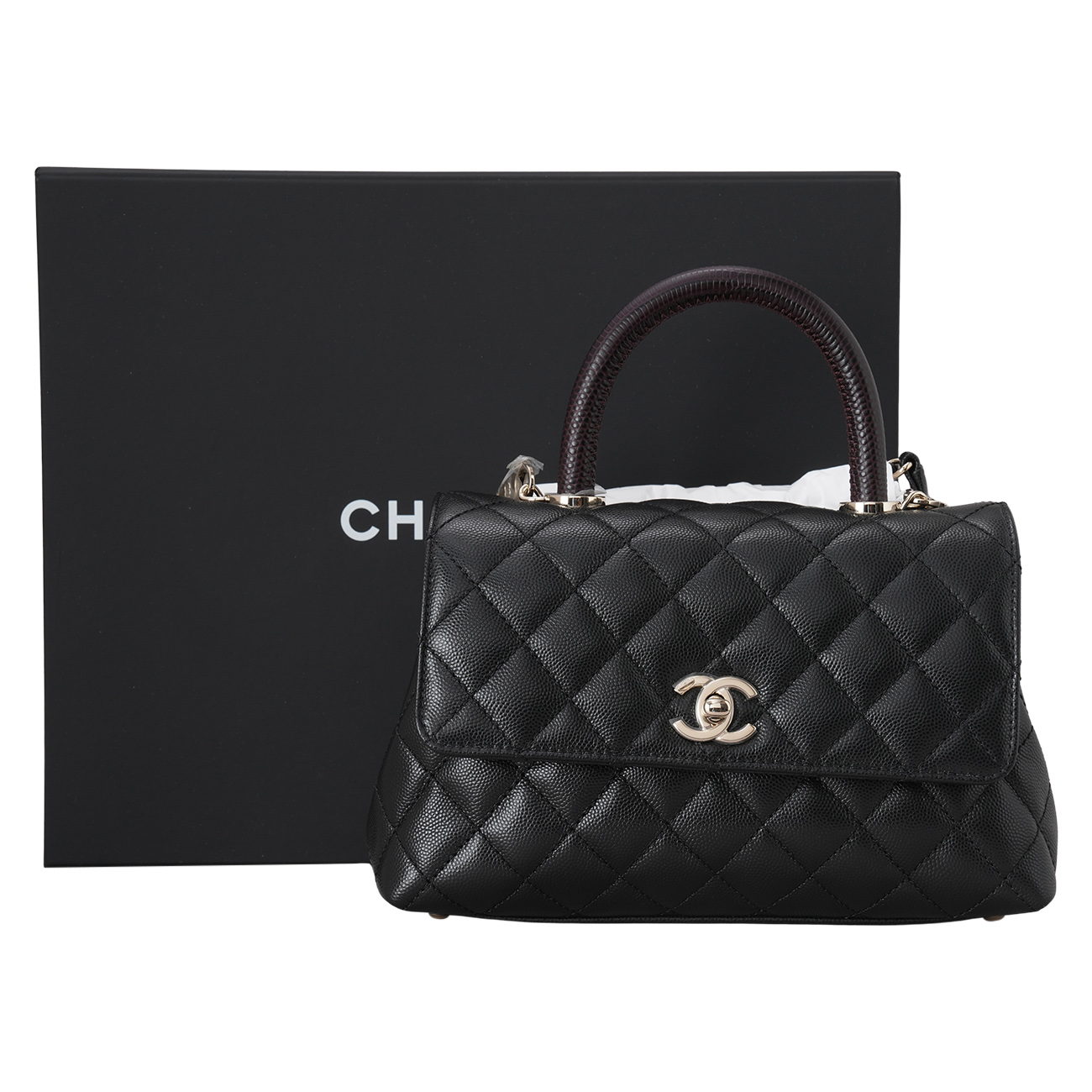 CHANEL(NEW)샤넬 캐비어 코코핸들 23 리자드핸들