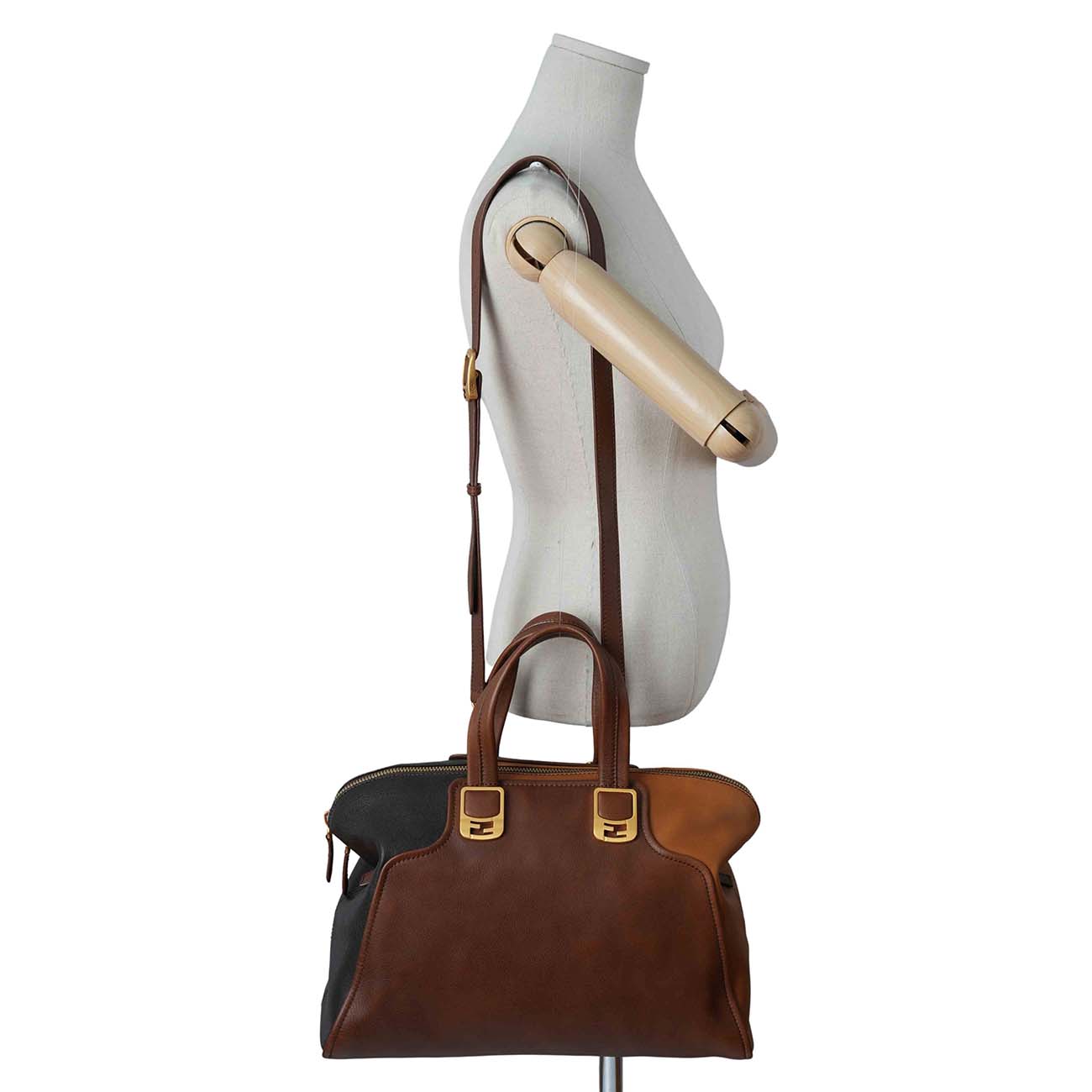 FENDI(USED)펜디 8BL110 카멜레온 더플 라지 토트백