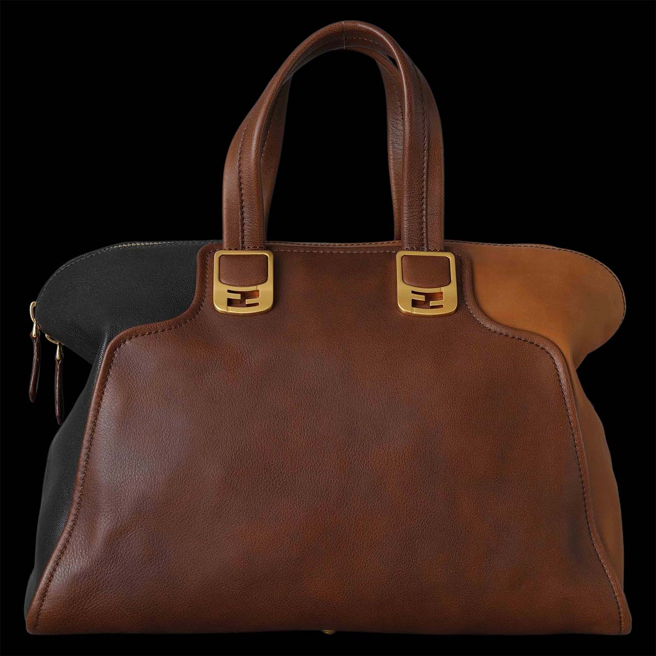 FENDI(USED)펜디 8BL110 카멜레온 더플 라지 토트백