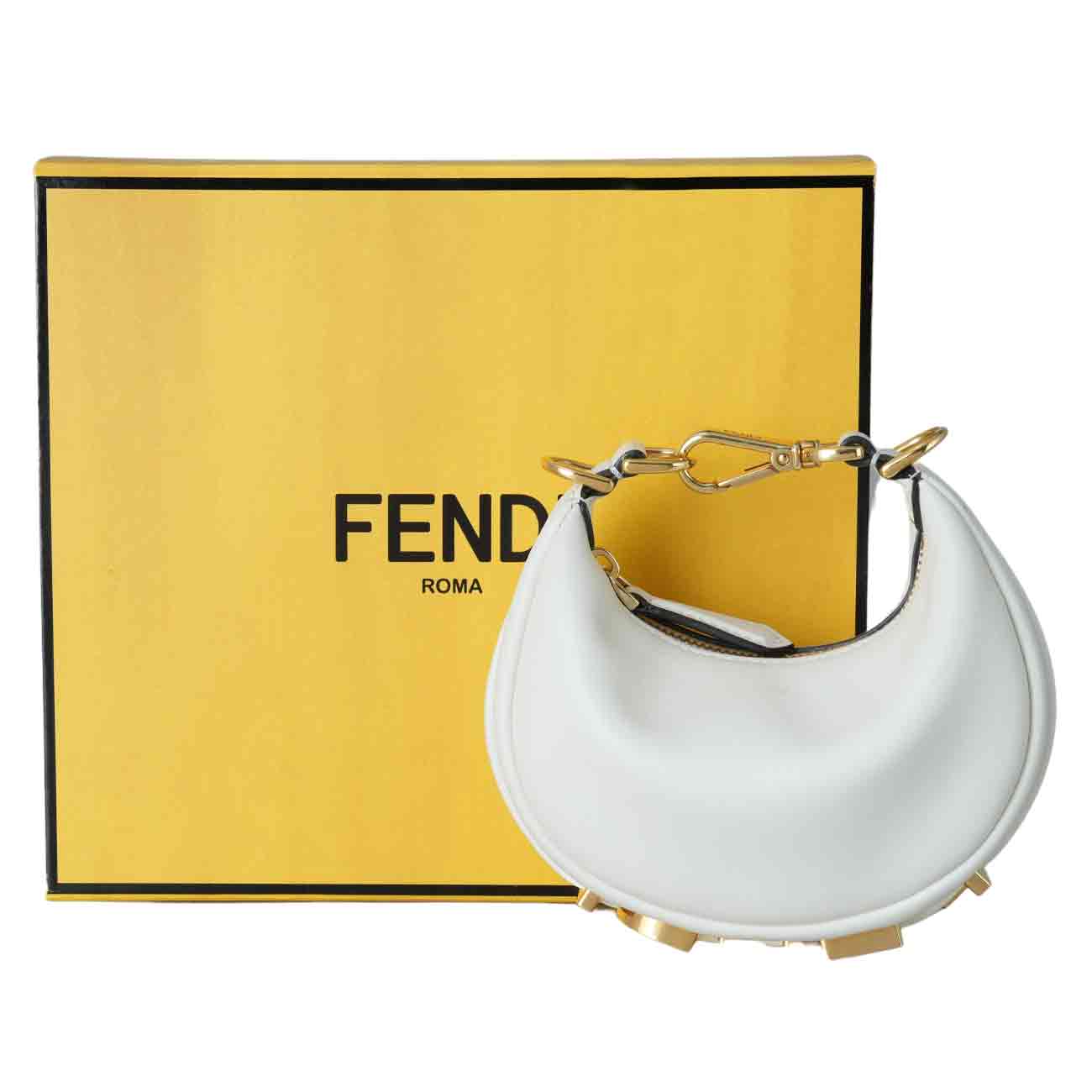 FENDI(USED)펜디 7AS089 나노 펜디그라피 가죽 참