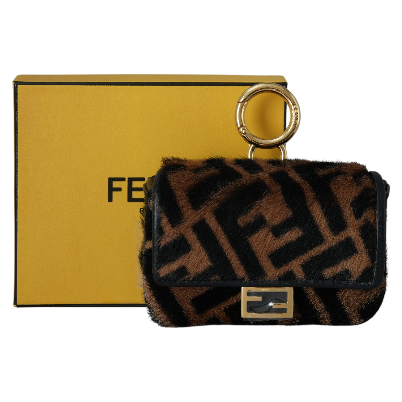 FENDI(USED)펜디 7AR844 나노 바게트 패브릭 참