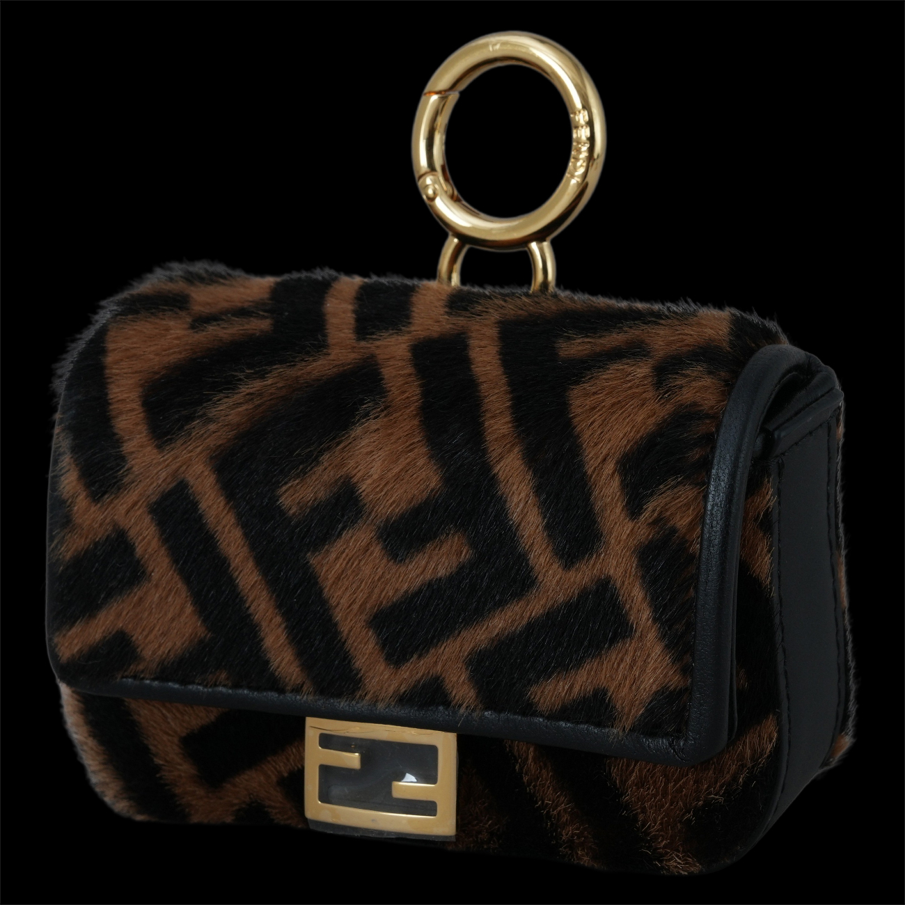 FENDI(USED)펜디 7AR844 나노 바게트 패브릭 참