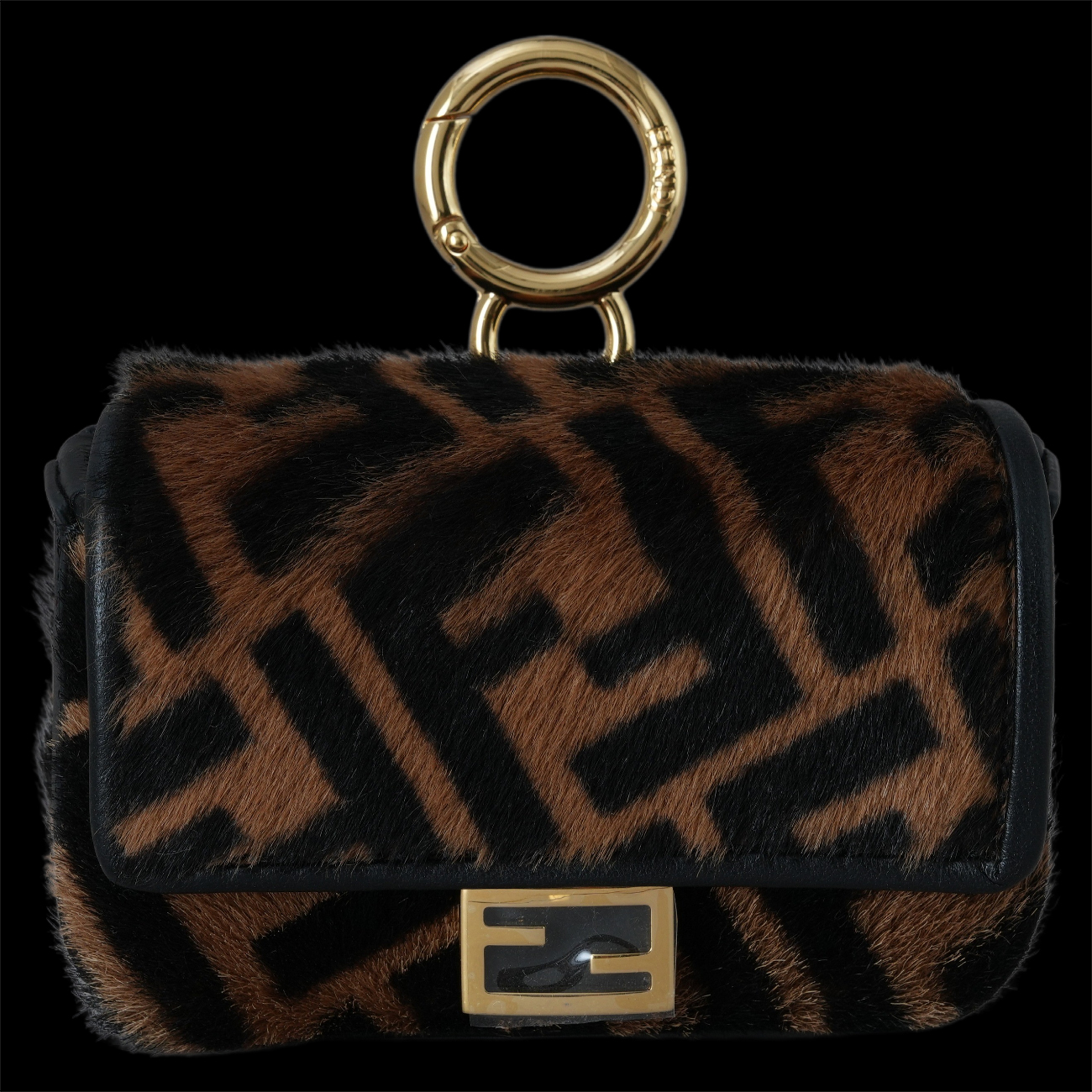 FENDI(USED)펜디 7AR844 나노 바게트 패브릭 참