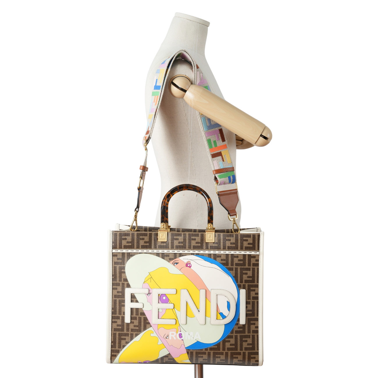 FENDI(USED)펜디 8BH386 비키니걸 선샤인 쇼퍼백 & 스트랩