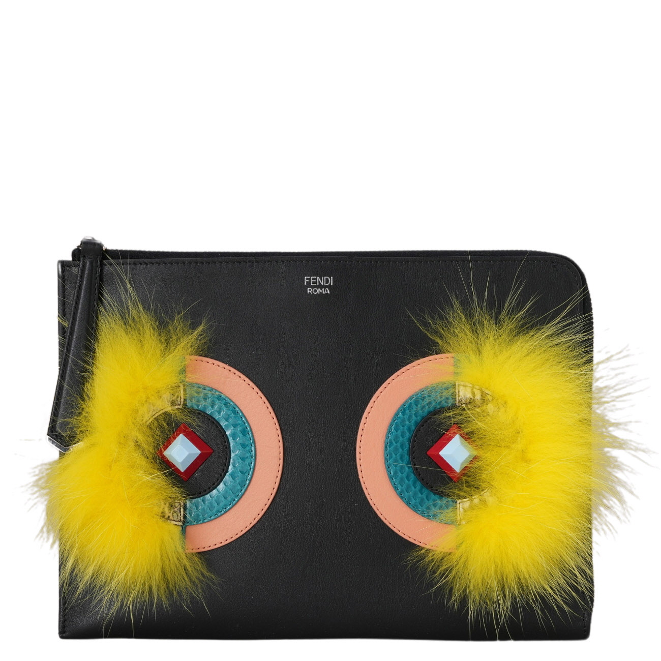 FENDI(USED)펜디 페이스 클러치백 8m0363