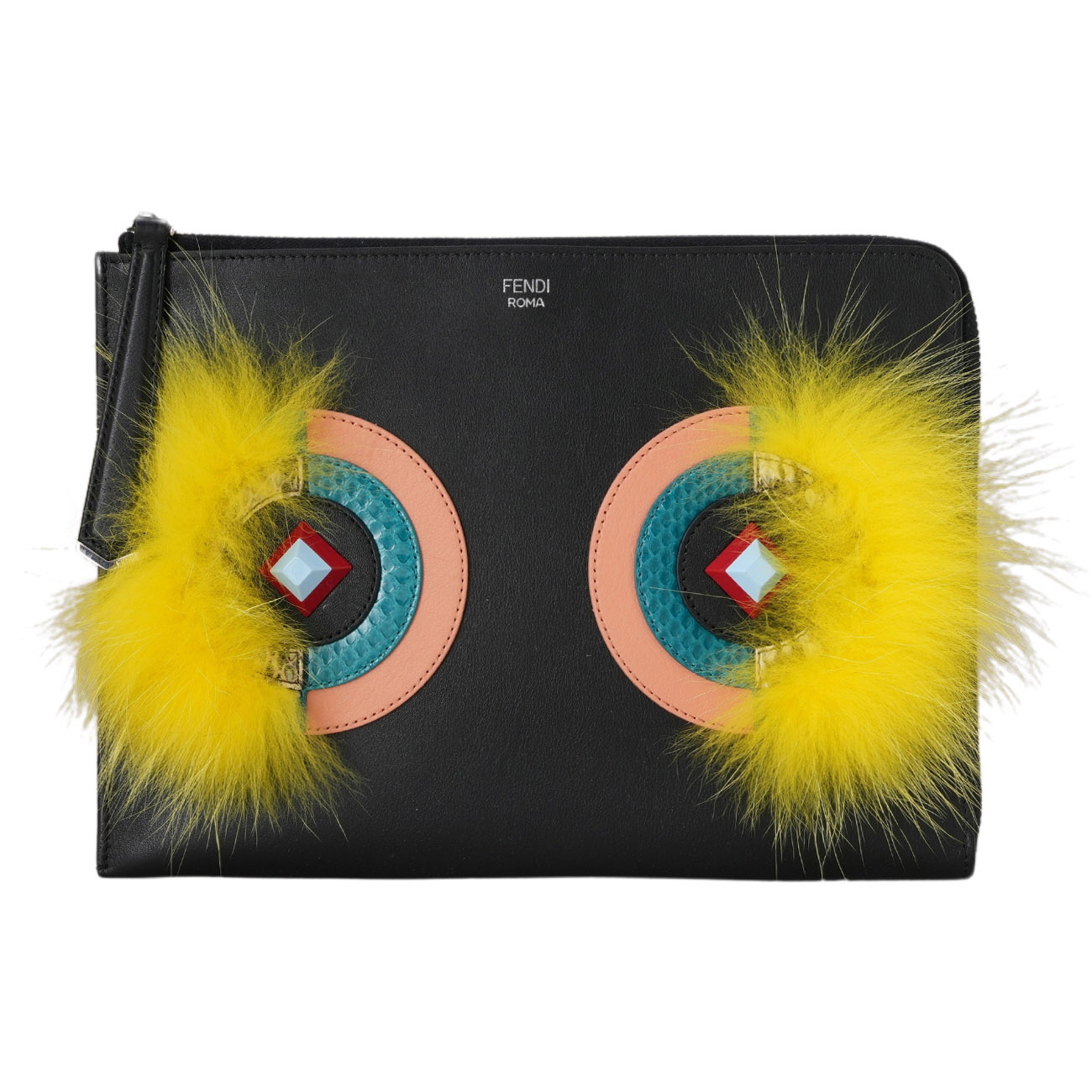 FENDI(USED)펜디 페이스 클러치백 8m0363