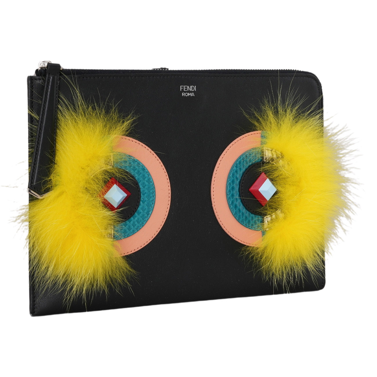 FENDI(USED)펜디 페이스 클러치백 8m0363