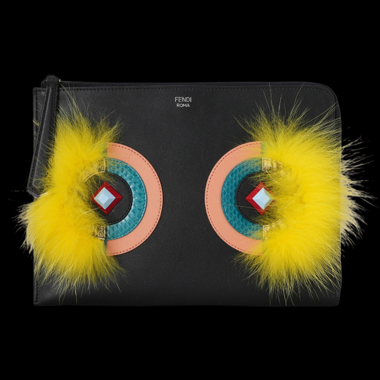 FENDI(USED)펜디 페이스 클러치백 8m0363