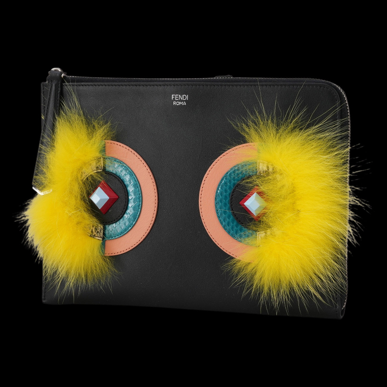 FENDI(USED)펜디 페이스 클러치백 8m0363