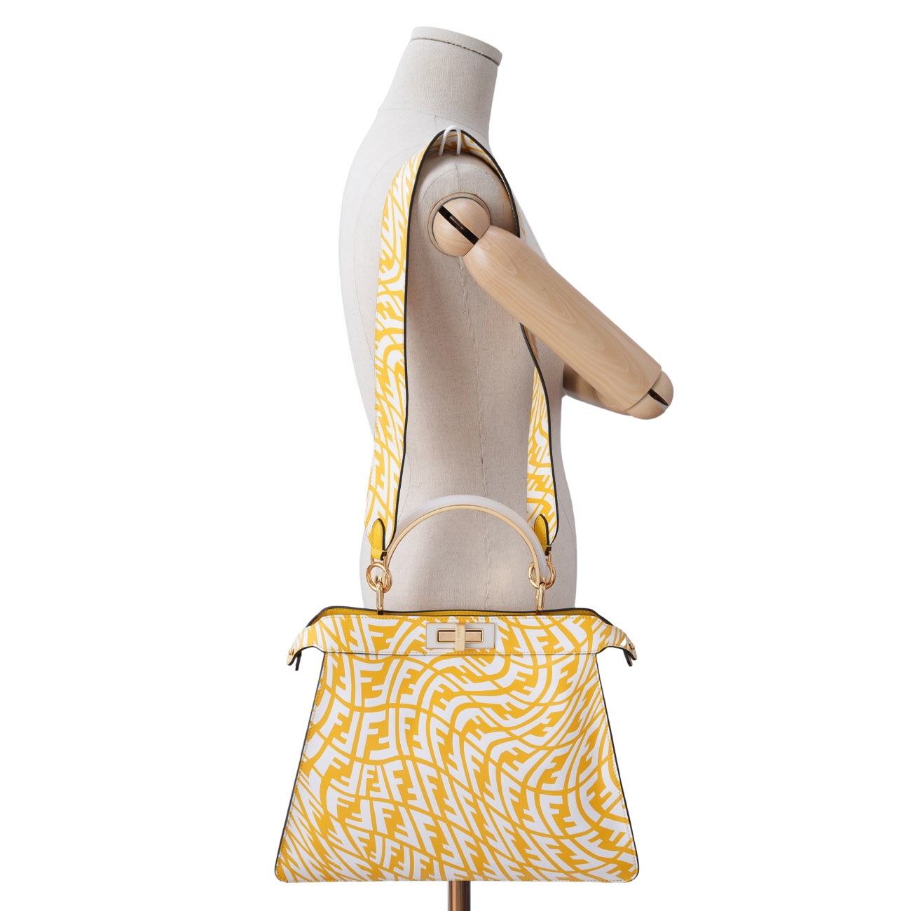 FENDI(USED)펜디 버티고 프린트 피카부 미듐