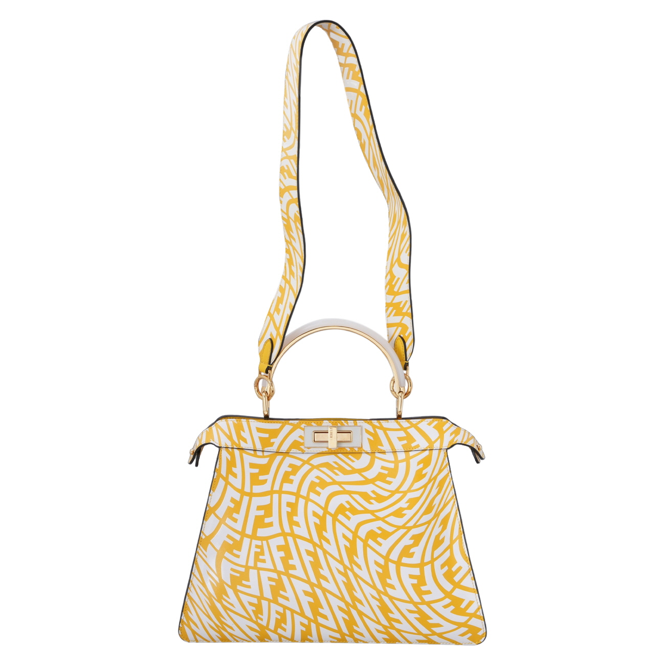 FENDI(USED)펜디 버티고 프린트 피카부 미듐