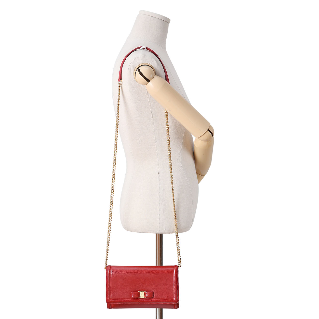 FERRAGAMO(USED)페레가모 바라리본 미니 체인 숄더백