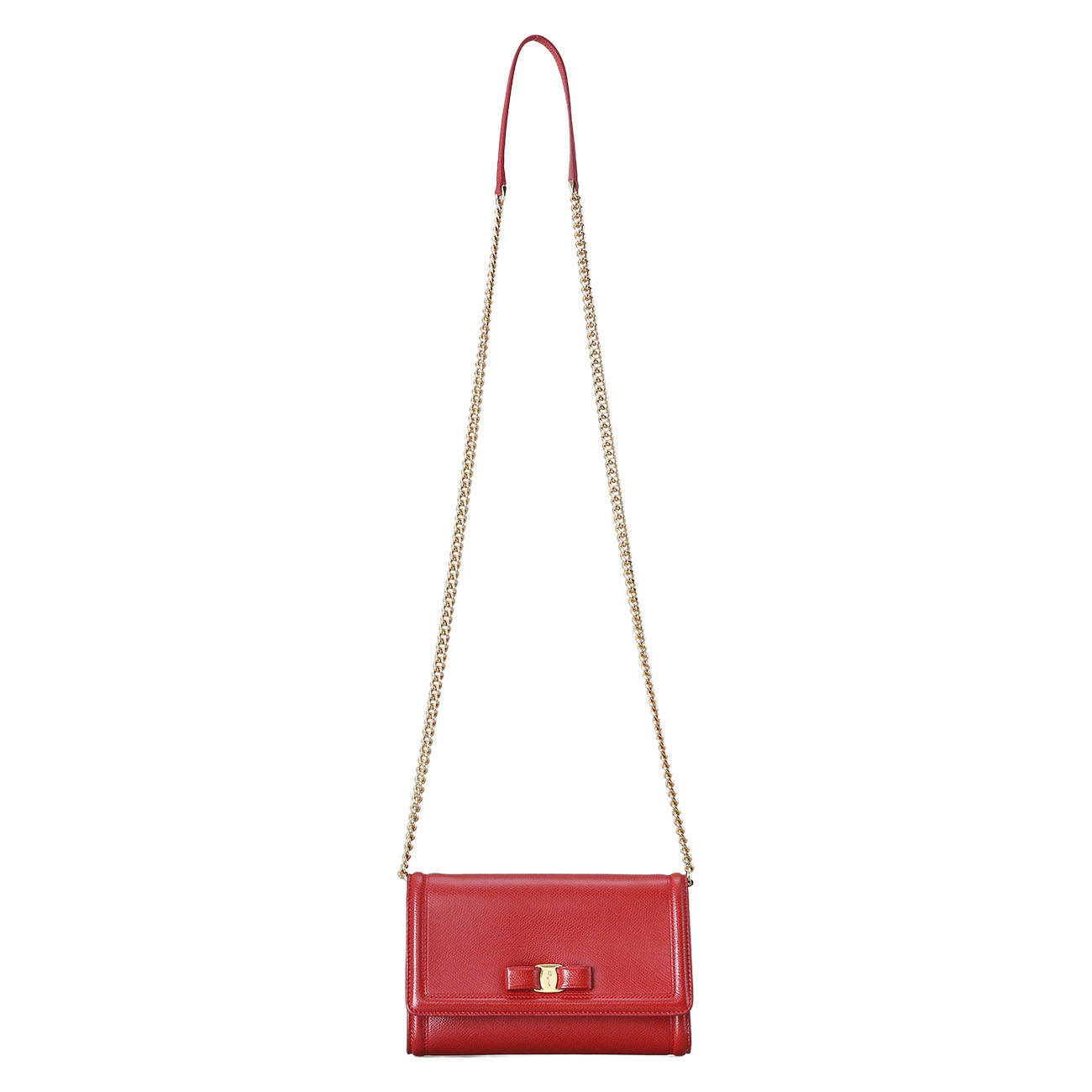 FERRAGAMO(USED)페레가모 바라리본 미니 체인 숄더백
