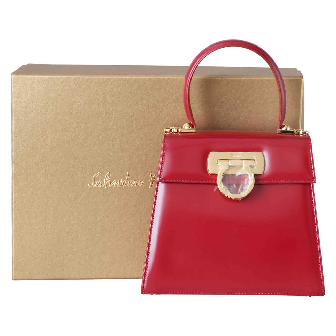 FERRAGAMO(USED)페레가모 간치니 탑핸들 토트겸 숄더백