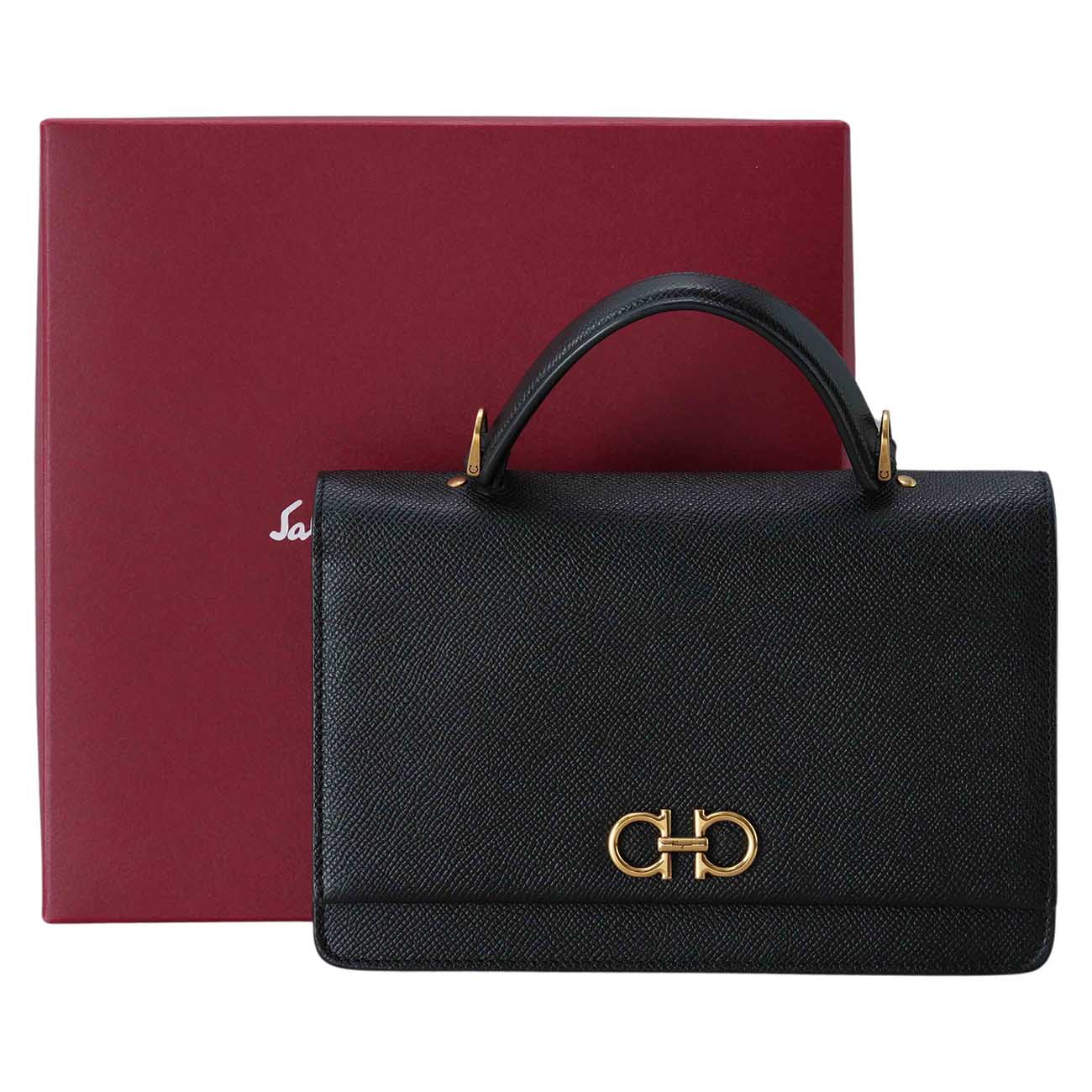 FERRAGAMO(USED)페레가모 간치니 미니백 탑핸들