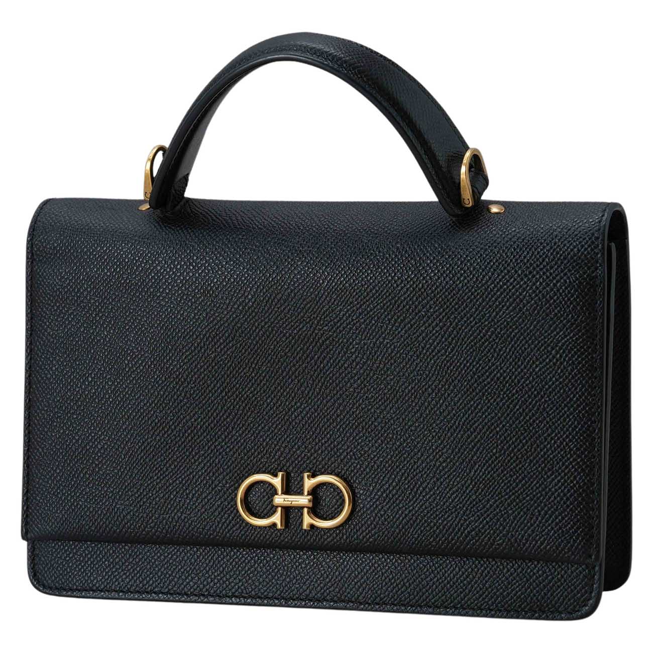 FERRAGAMO(USED)페레가모 간치니 미니백 탑핸들
