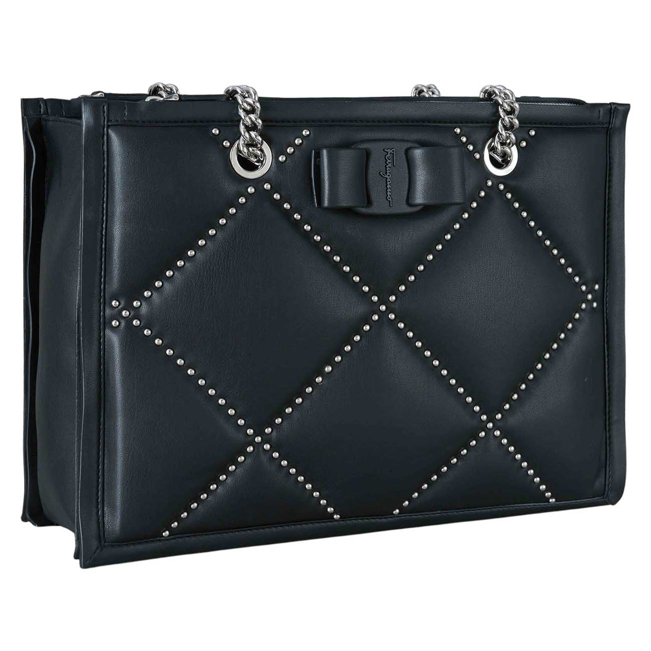 FERRAGAMO(USED)페라가모 21 2493 퀼팅 숄더백