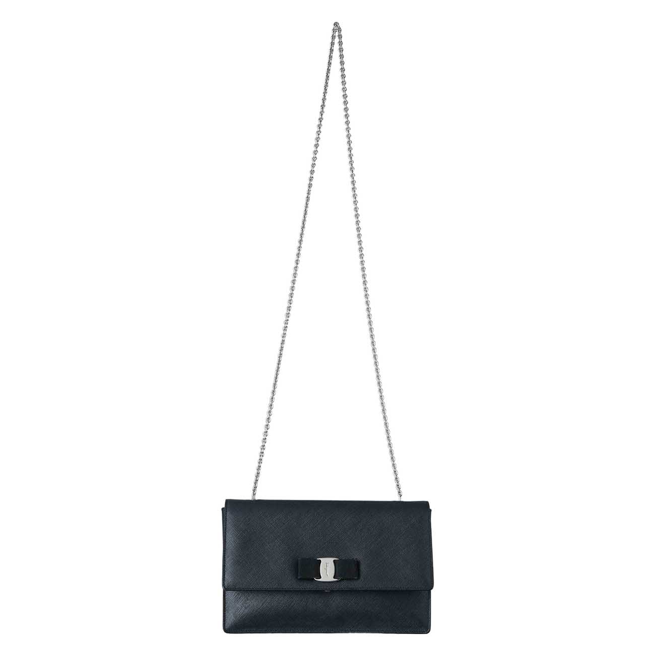 FERRAGAMO(USED)페레가모 바라리본 체인 플랩백