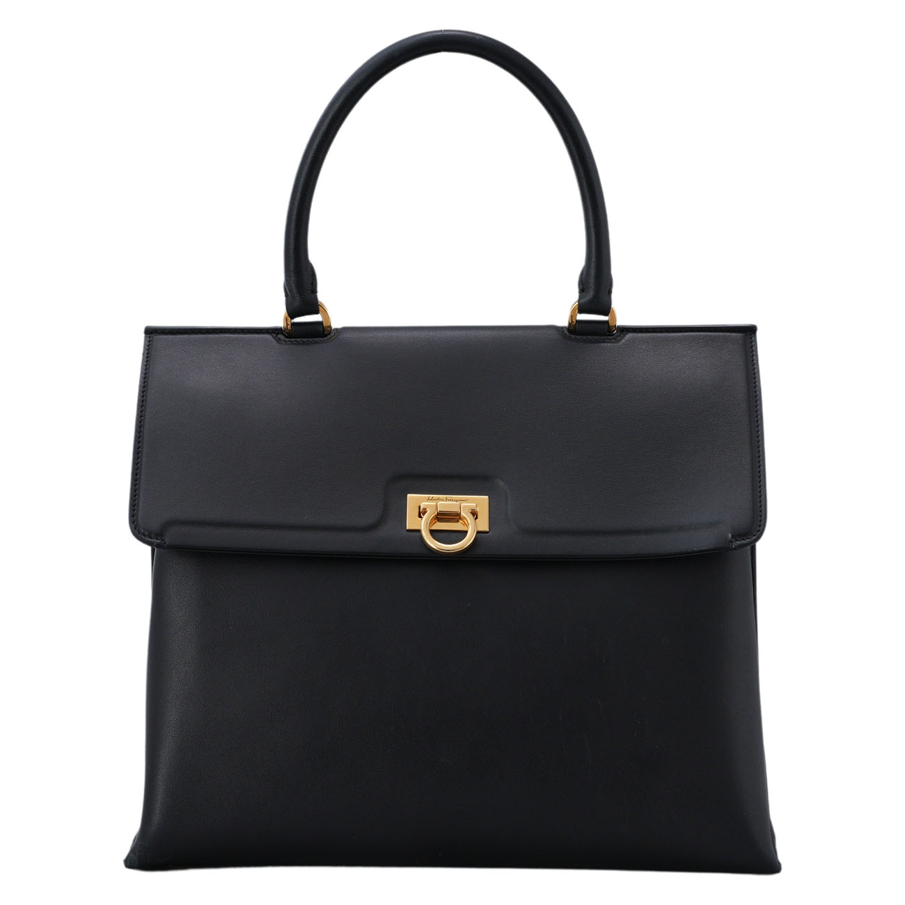 FERRAGAMO(USED)페레가모 간치니 트리폴리오 토트백