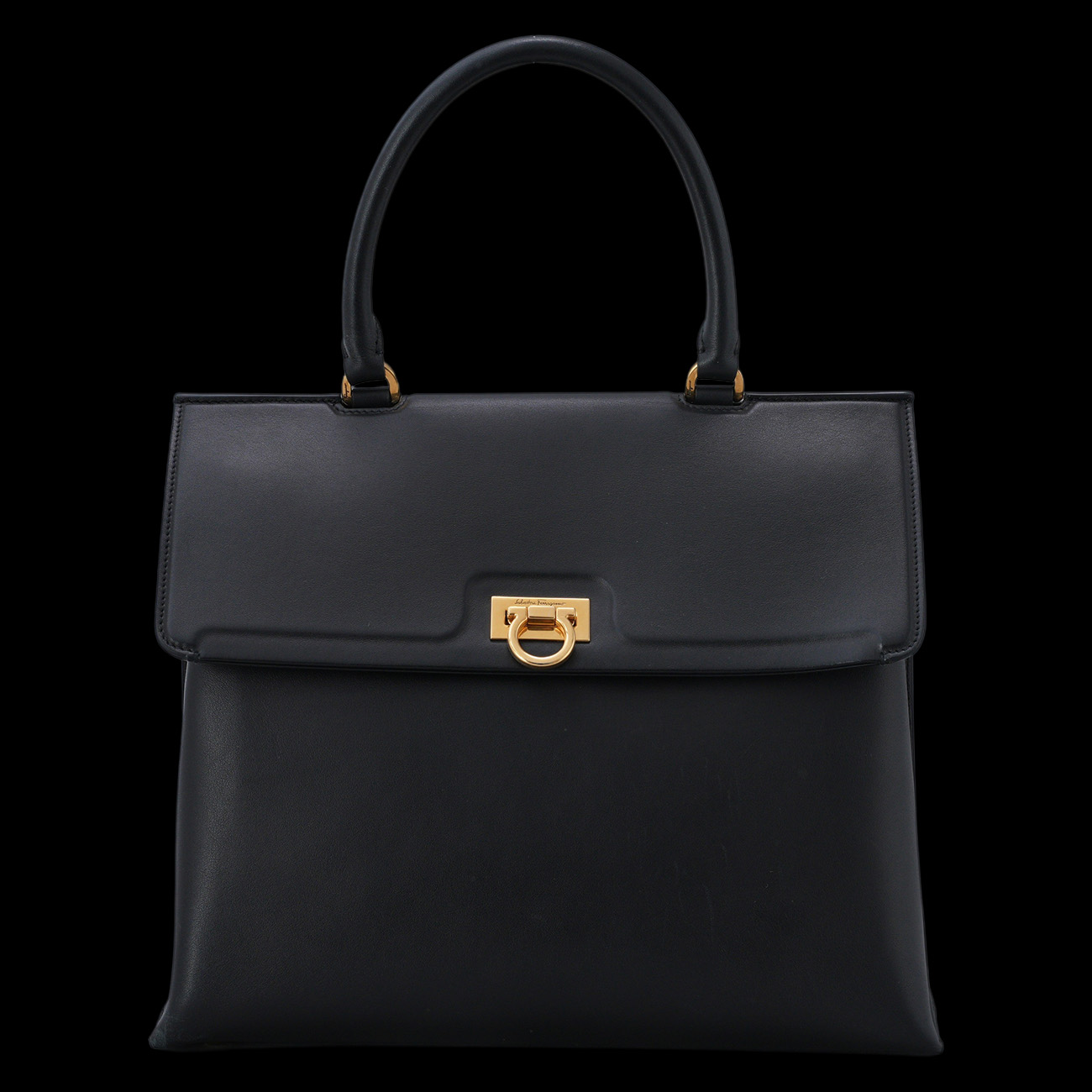 FERRAGAMO(USED)페레가모 간치니 트리폴리오 토트백