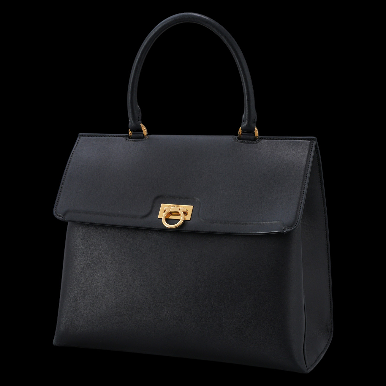 FERRAGAMO(USED)페레가모 간치니 트리폴리오 토트백