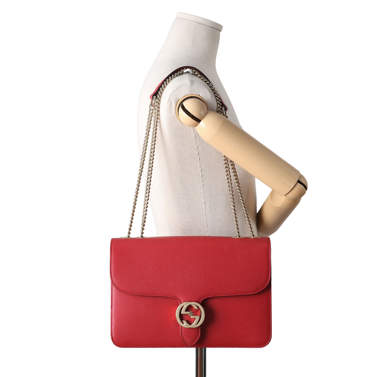 GUCCI(USED)구찌 510303 인터락킹 GG 체인 숄더백