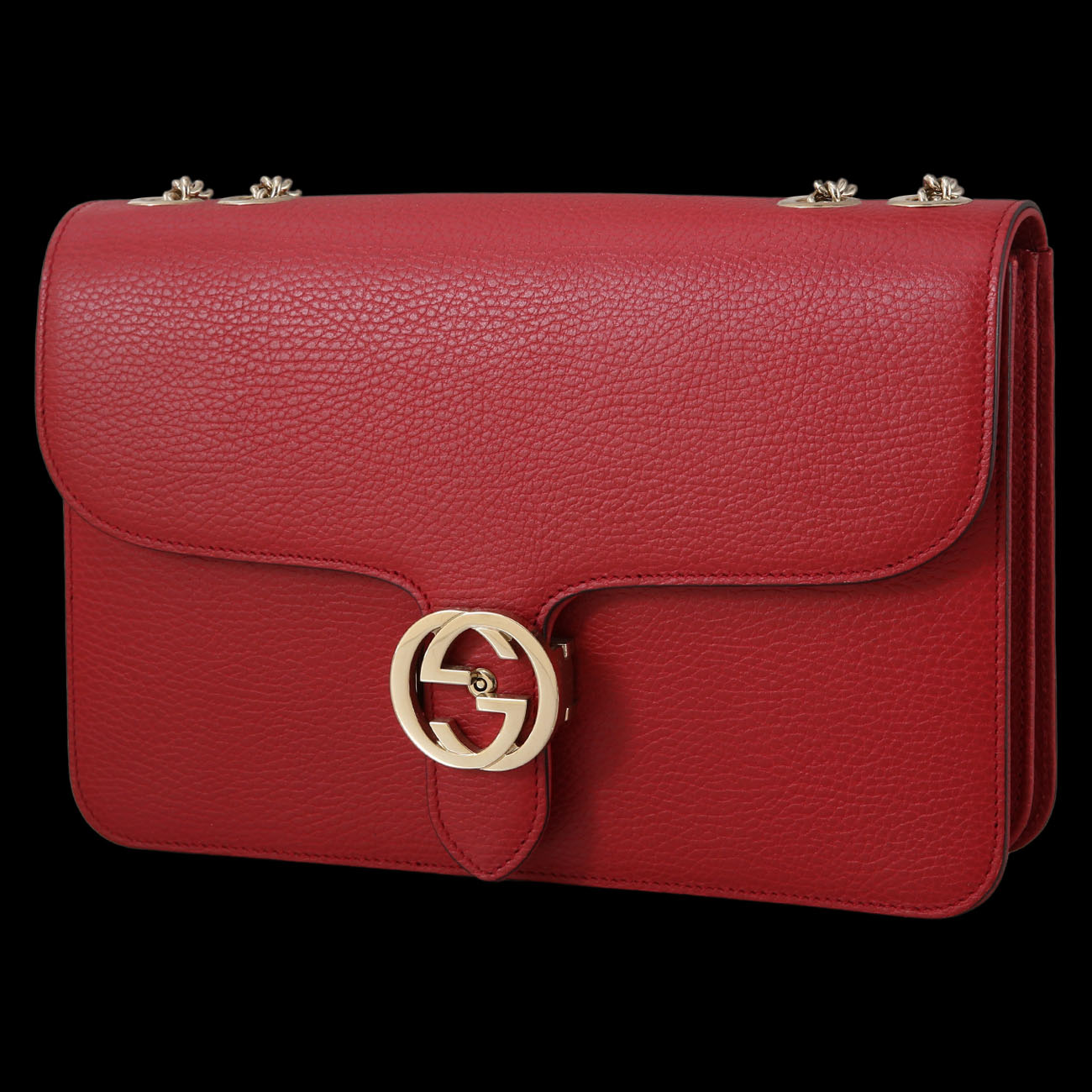GUCCI(USED)구찌 510303 인터락킹 GG 체인 숄더백
