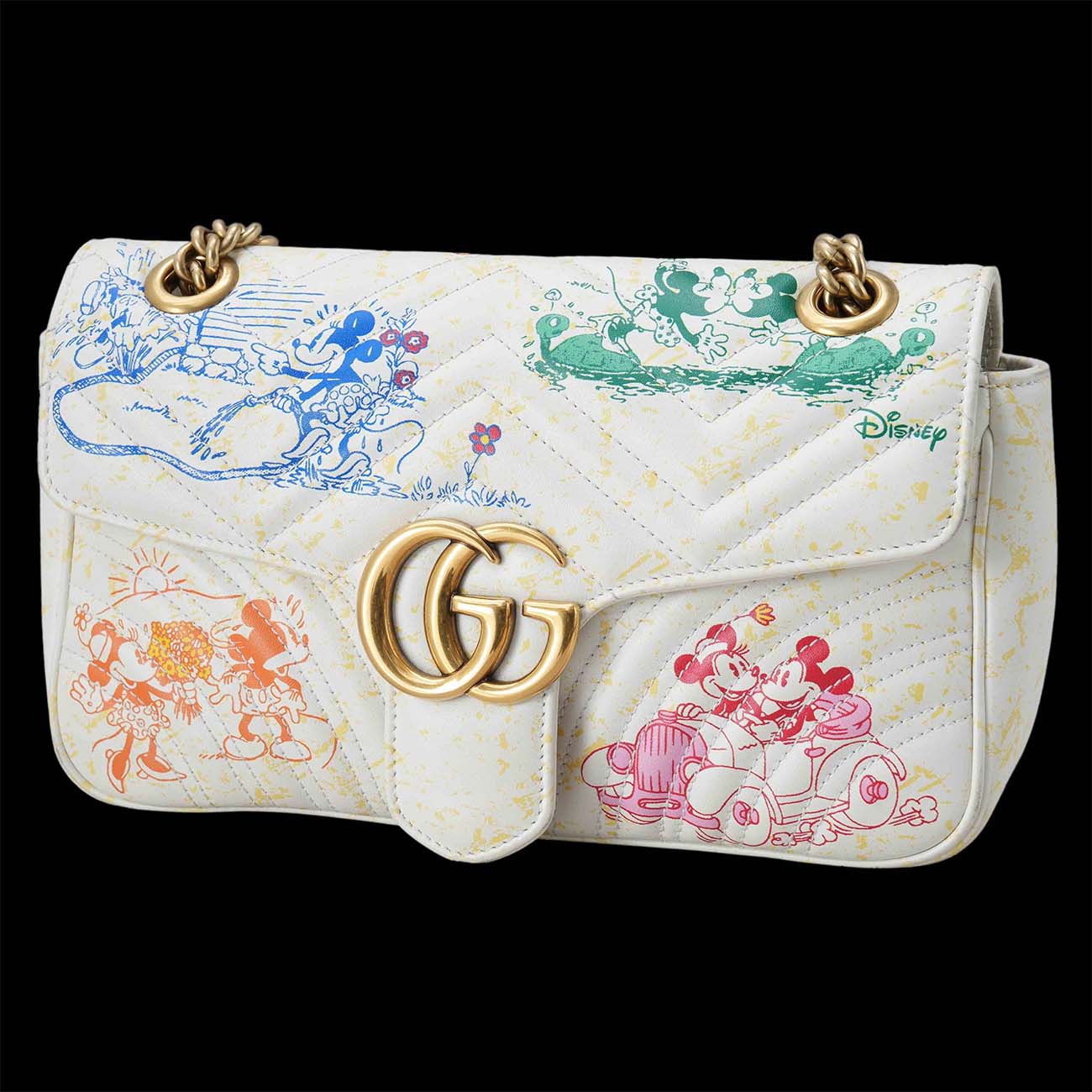 GUCCI(USED)구찌 미키마우스 GG마몽 체인 숄더백