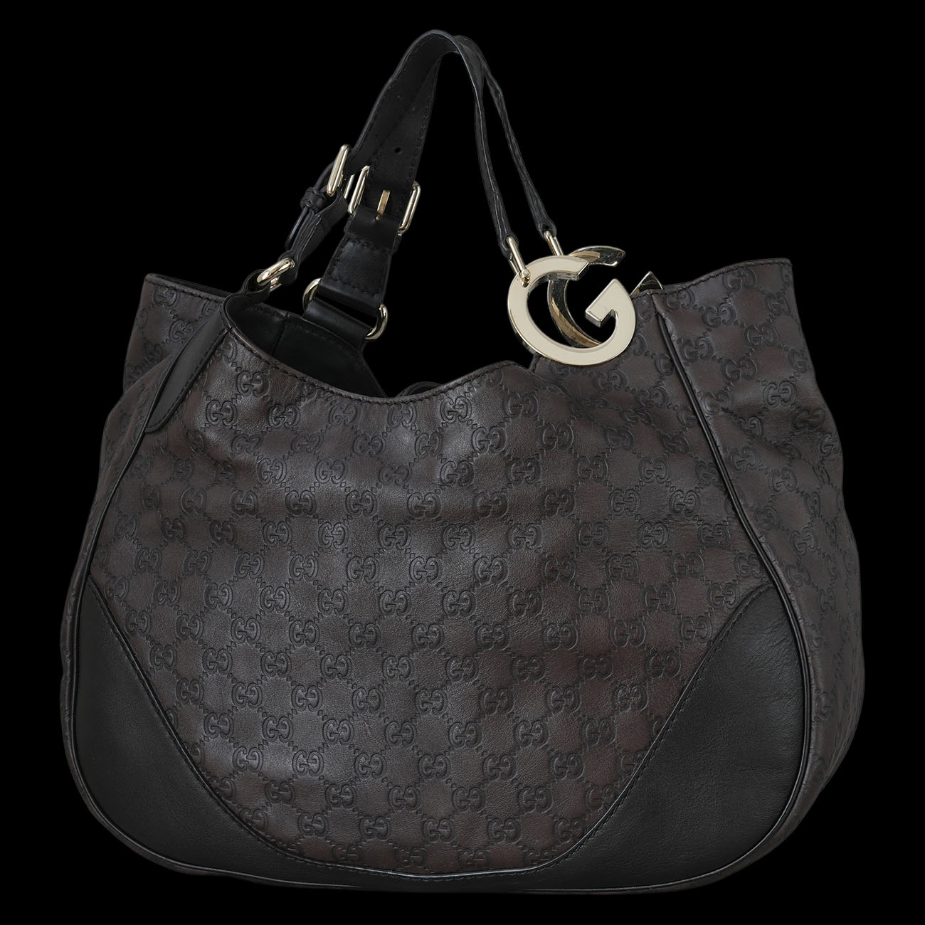 GUCCI(USED)구찌 203504 시마 레더 G 솔더백
