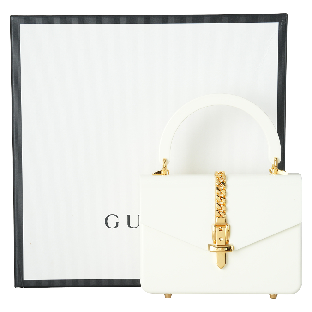 GUCCI(USED)구찌 589482 실비 플렉시글라스 미니 탑핸들백