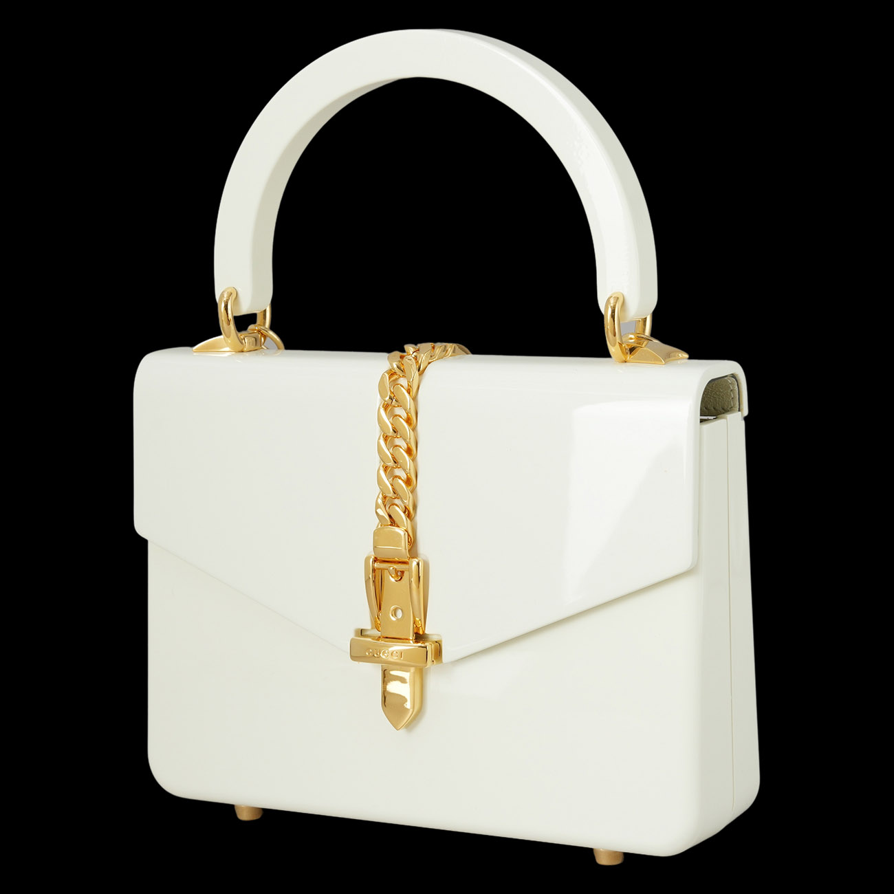 GUCCI(USED)구찌 589482 실비 플렉시글라스 미니 탑핸들백