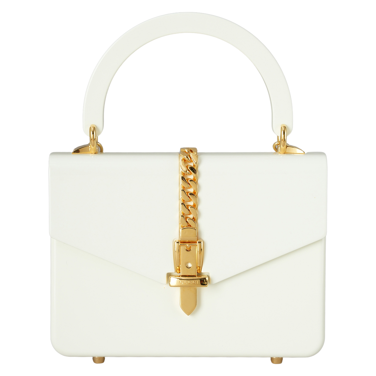 GUCCI(USED)구찌 589482 실비 플렉시글라스 미니 탑핸들백