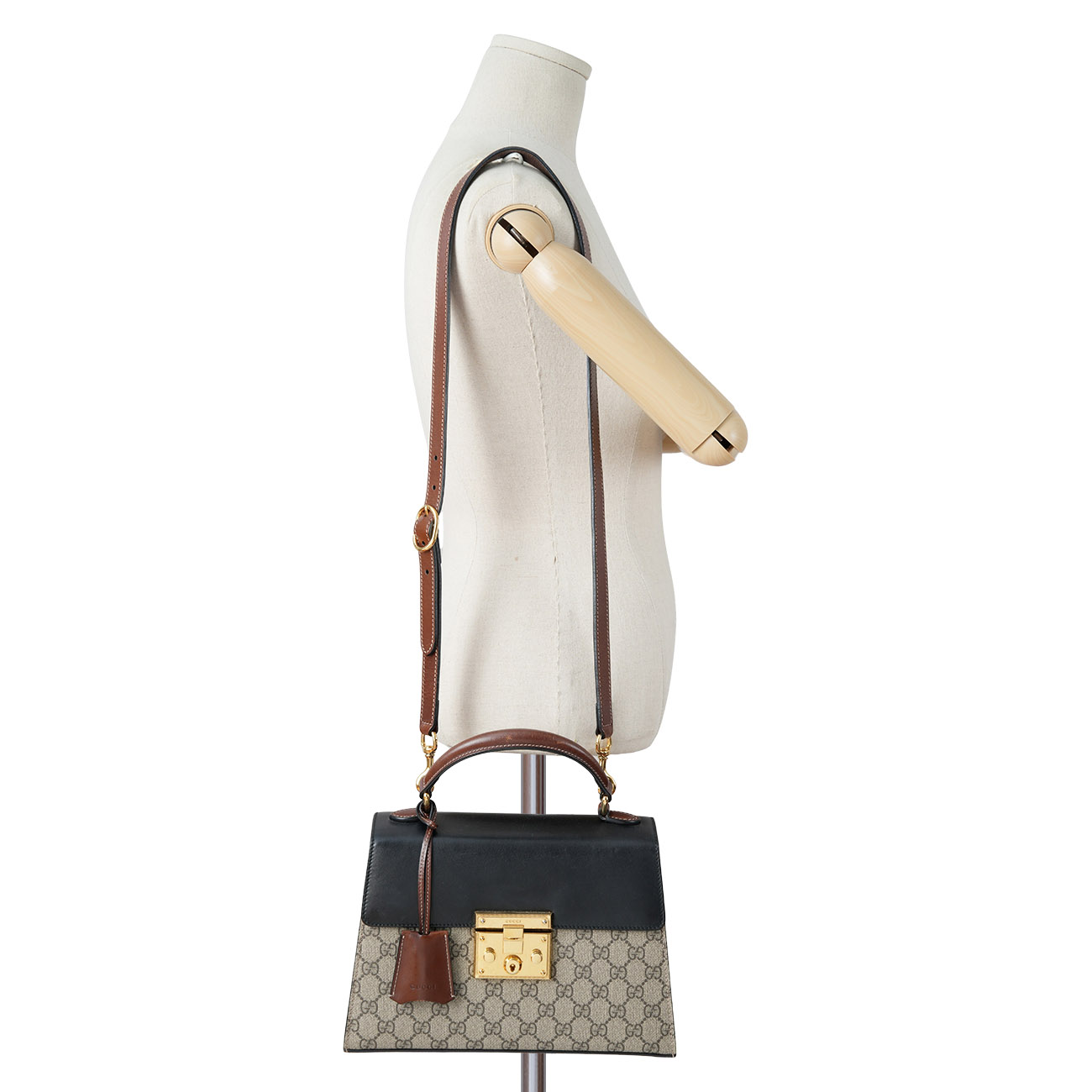 GUCCI(USED)구찌 453188 패들락 GG 탑 핸들백