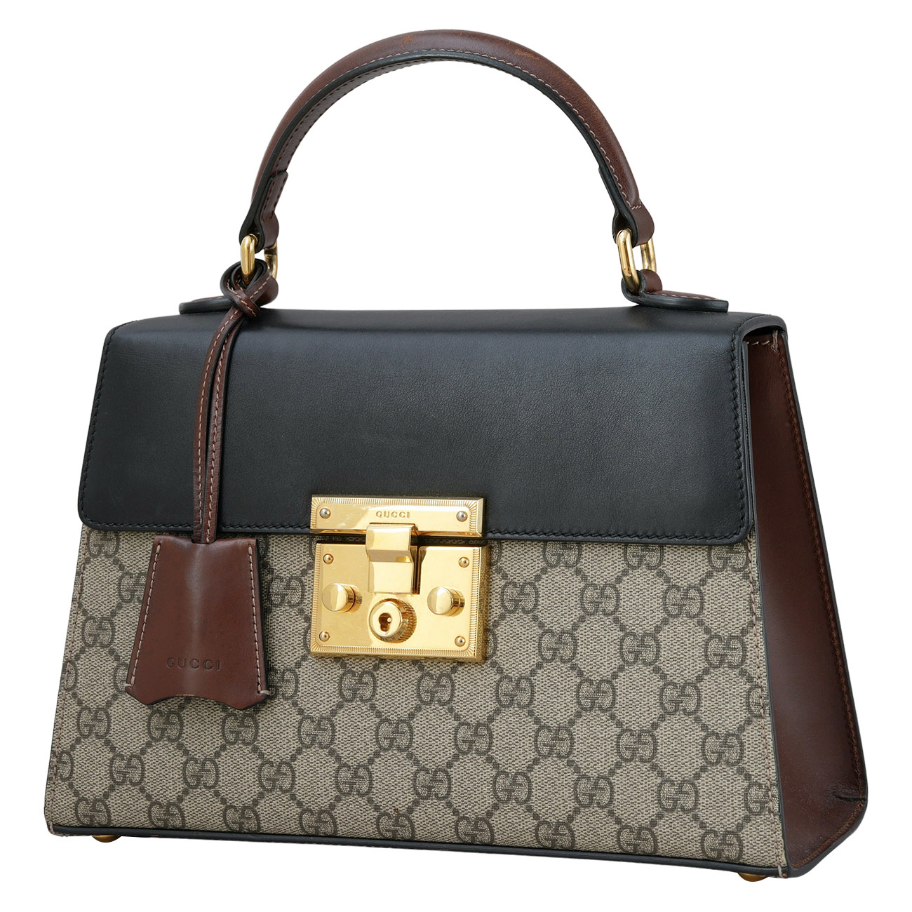 GUCCI(USED)구찌 453188 패들락 GG 탑 핸들백