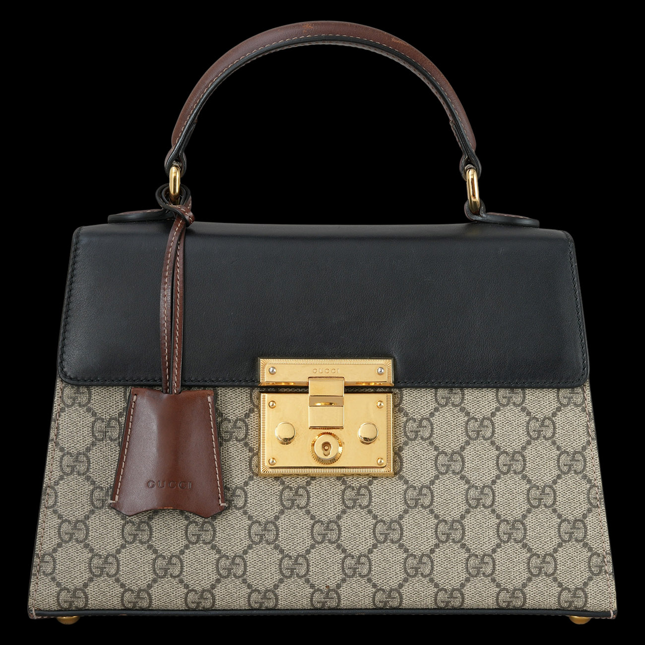 GUCCI(USED)구찌 453188 패들락 GG 탑 핸들백