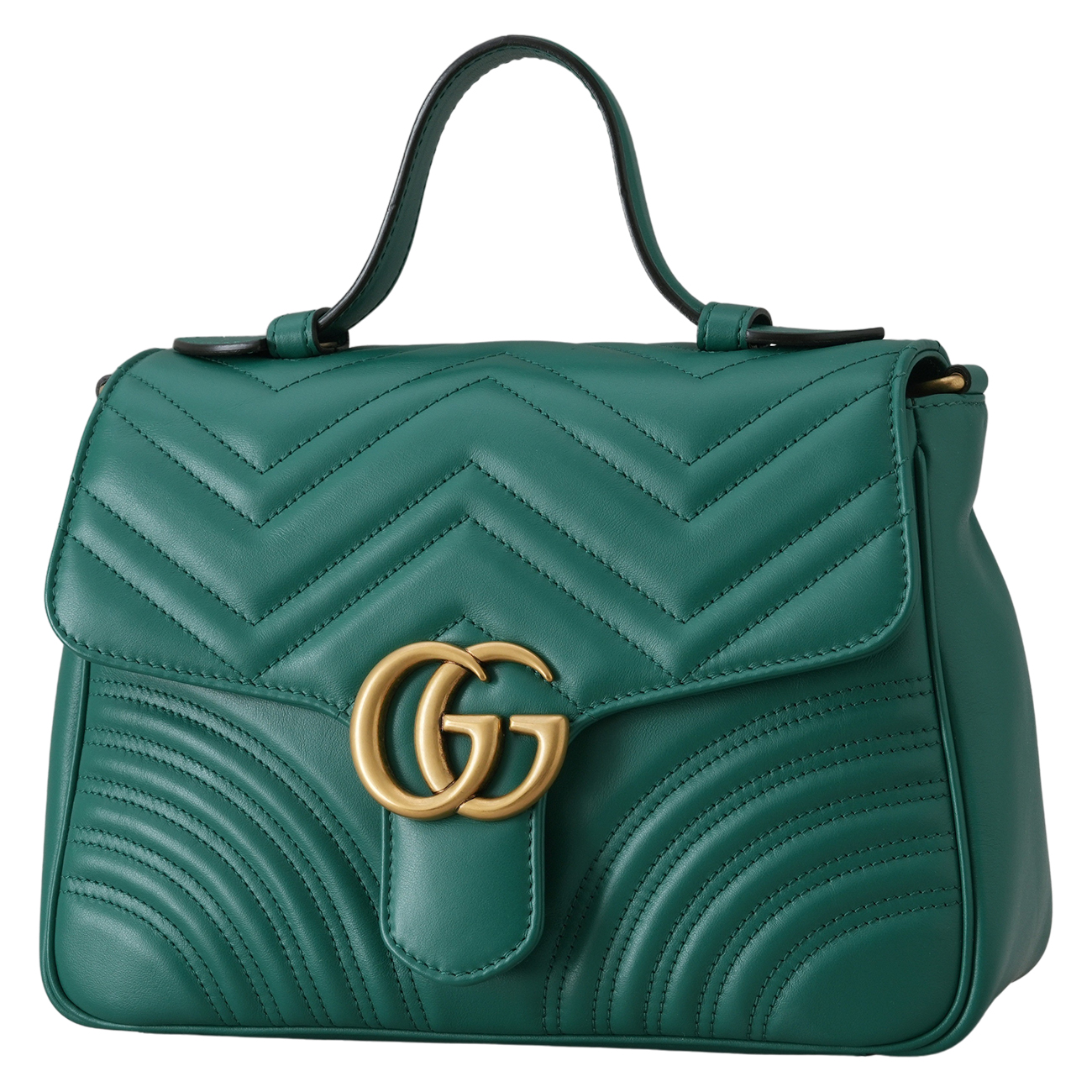 GUCCI(USED)구찌 498110 GG마몽 마틀라쎄 탑 핸들백