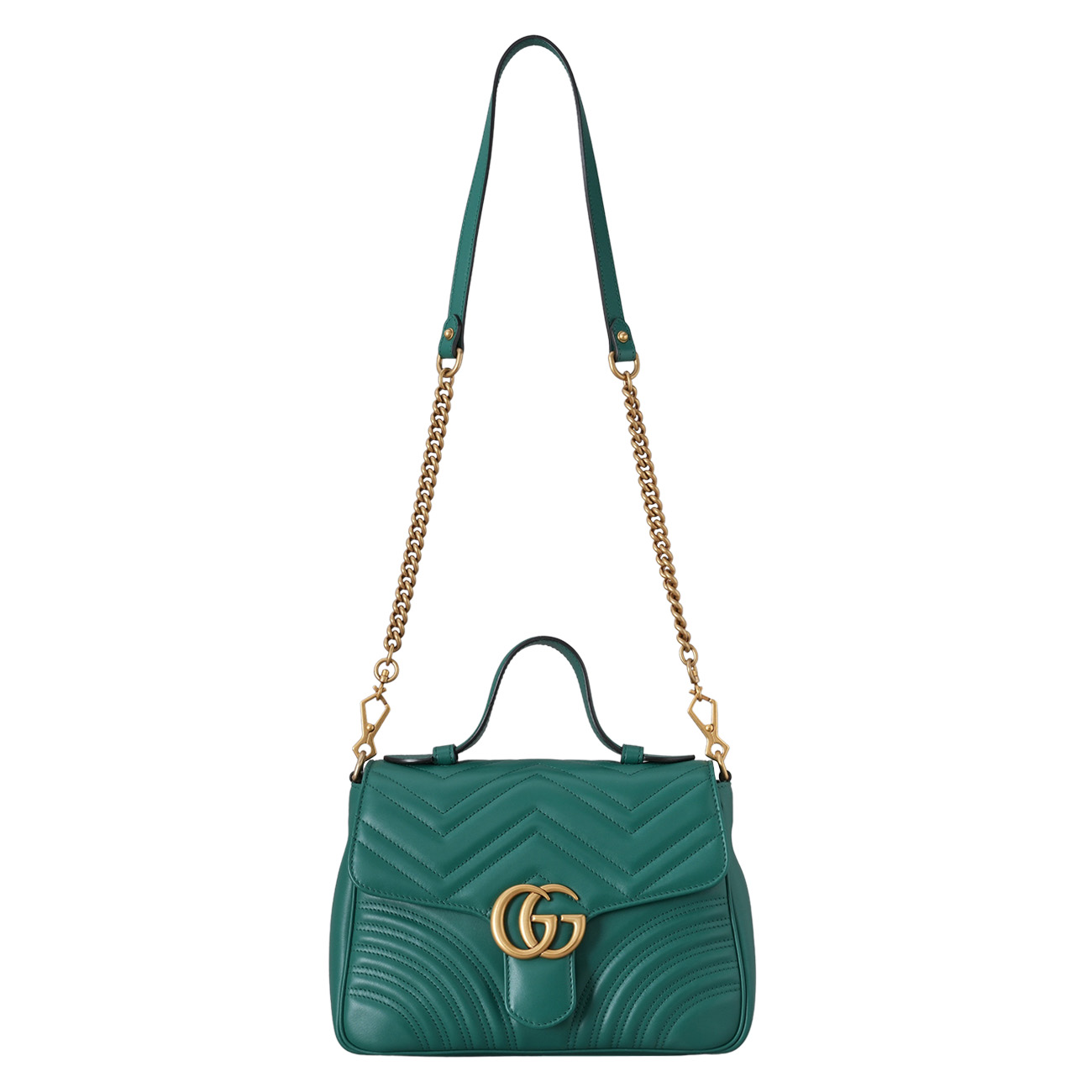 GUCCI(USED)구찌 498110 GG마몽 마틀라쎄 탑 핸들백