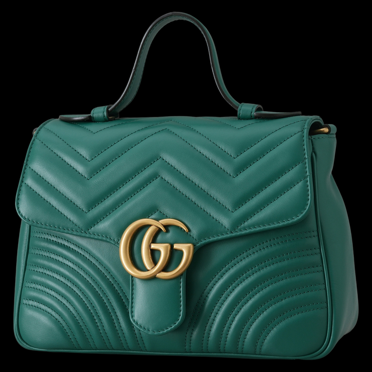 GUCCI(USED)구찌 498110 GG마몽 마틀라쎄 탑 핸들백