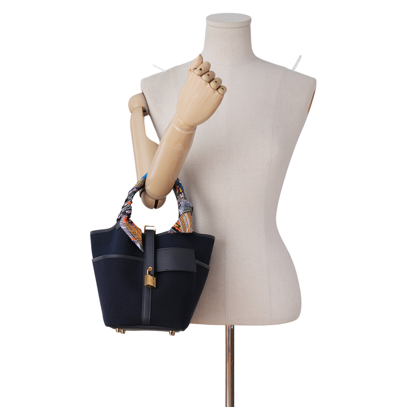 HERMES(USED)에르메스 캔버스 락 포켓 피코탄 18 & 트윌리