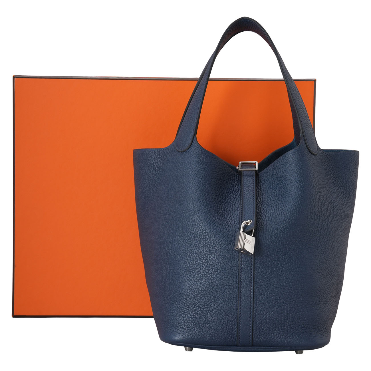 HERMES(USED)에르메스 락 피코탄 22 블루 드 프뤼스 은장