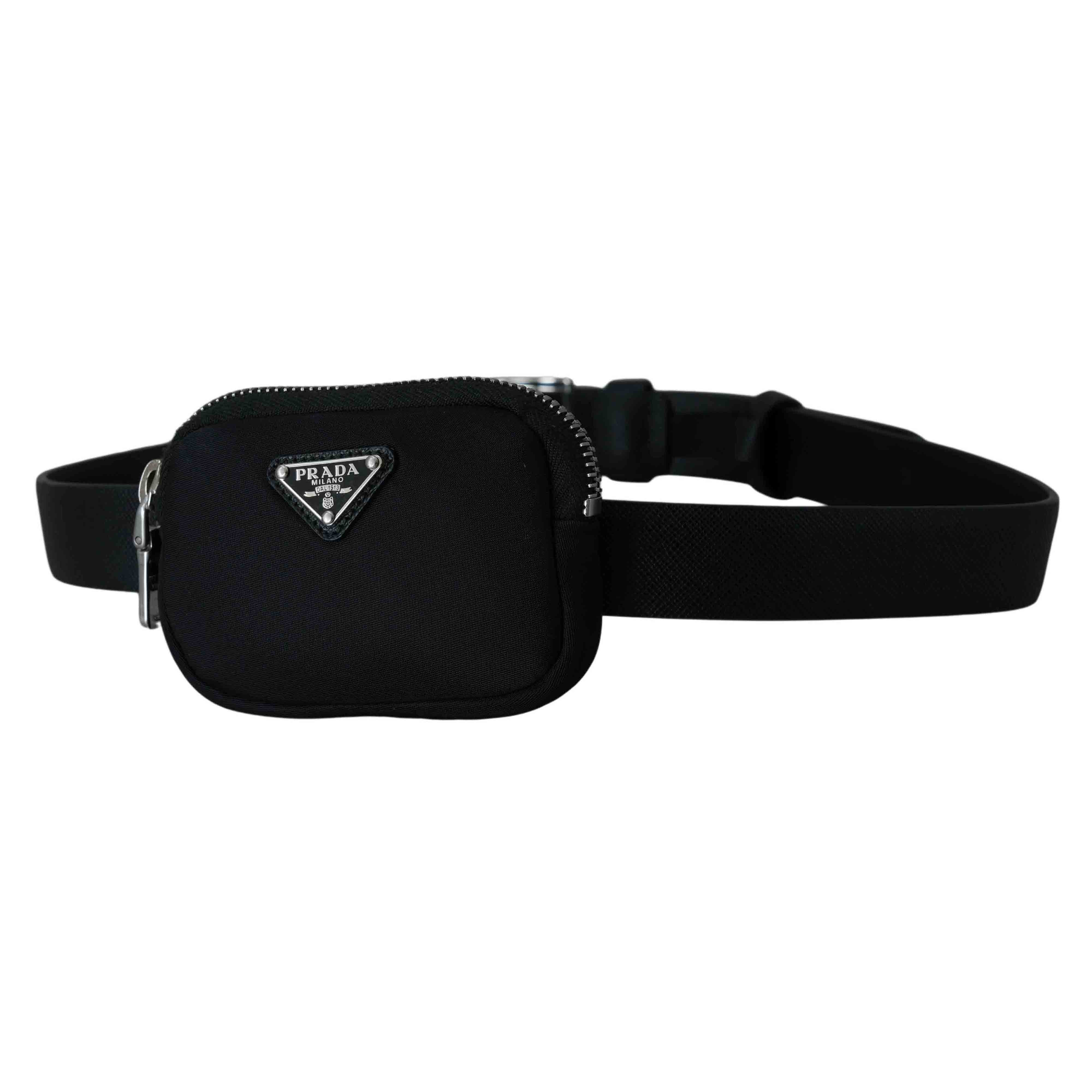 PRADA(USED)프라다 1CM237 나일론 파우치 사피아노 벨트