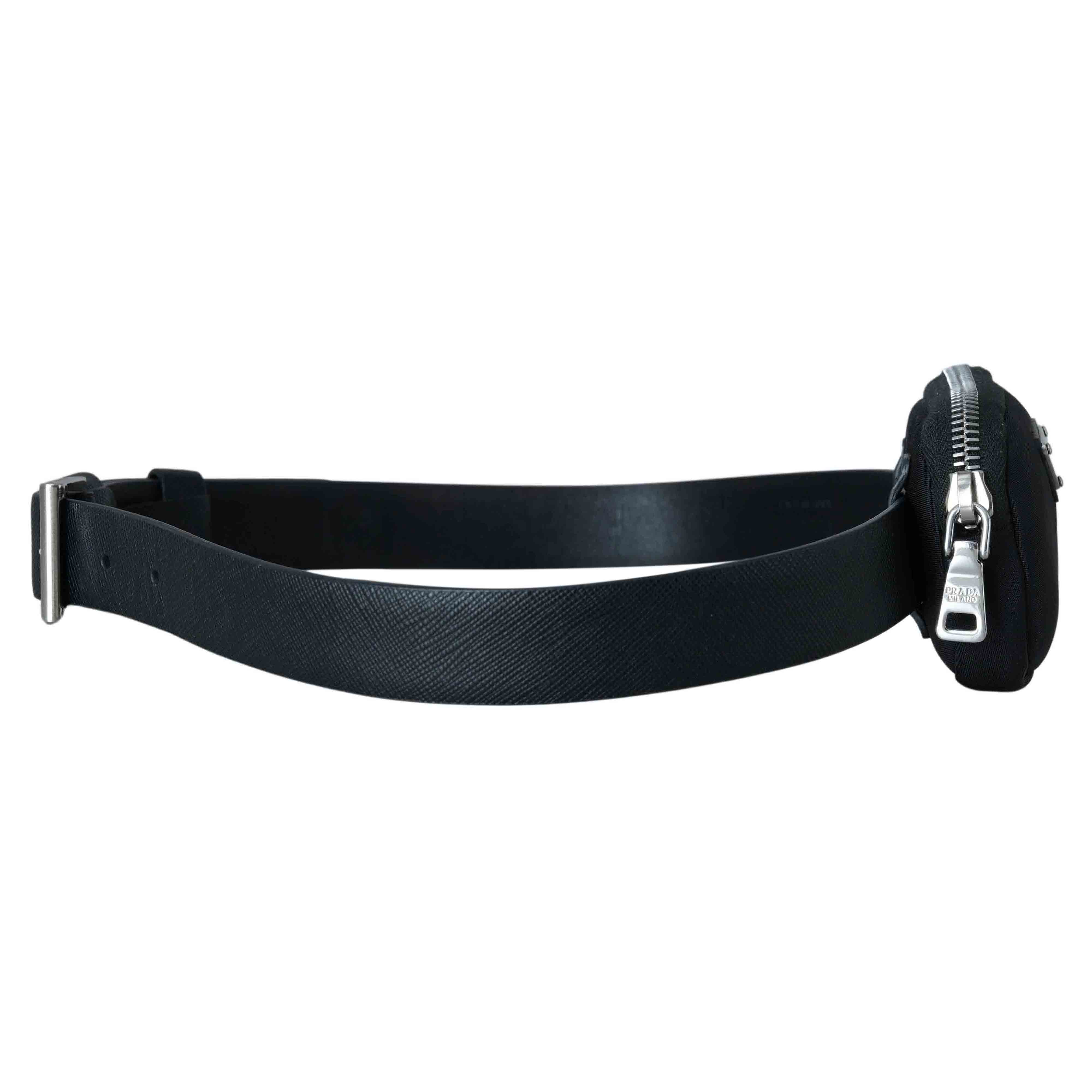 PRADA(USED)프라다 1CM237 나일론 파우치 사피아노 벨트