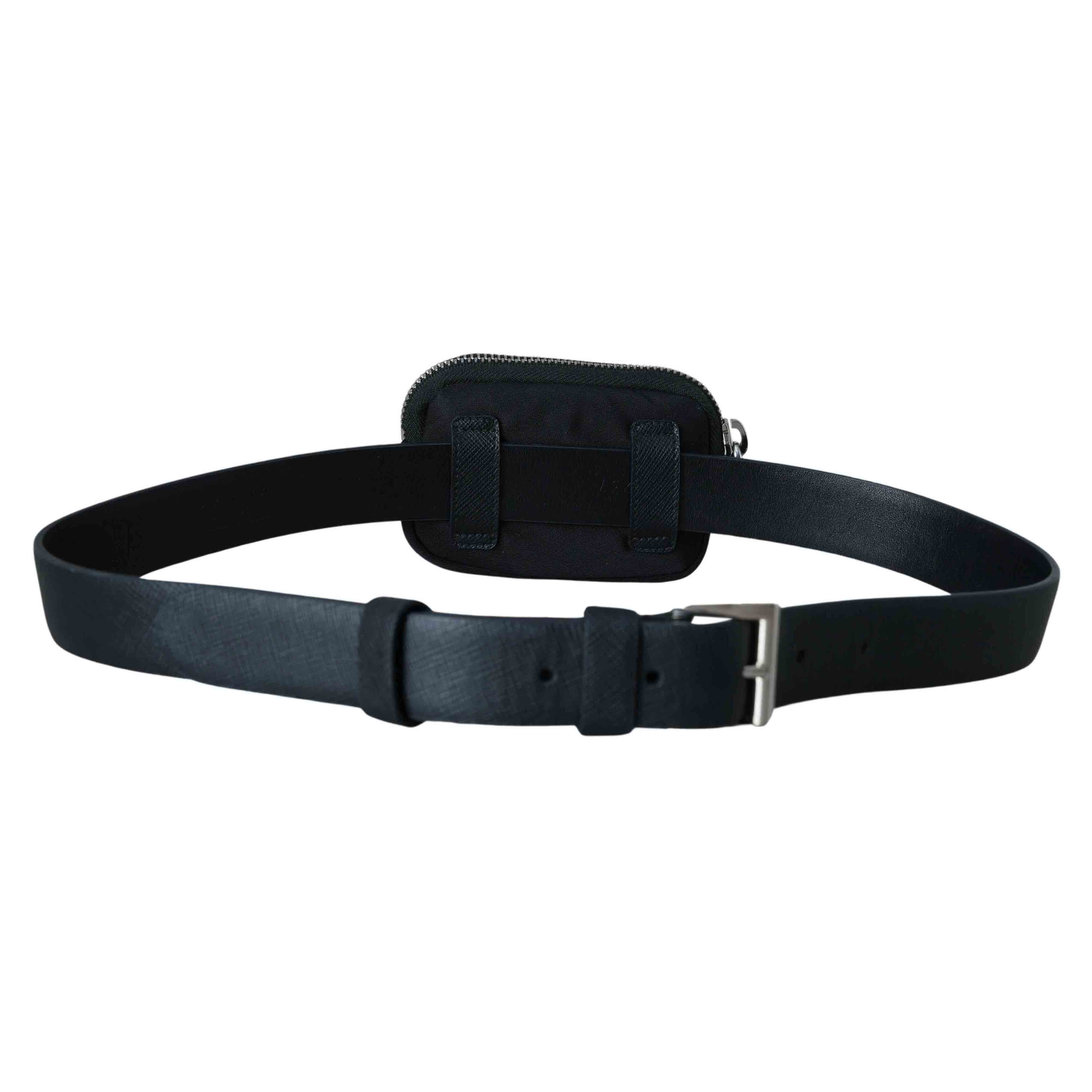 PRADA(USED)프라다 1CM237 나일론 파우치 사피아노 벨트