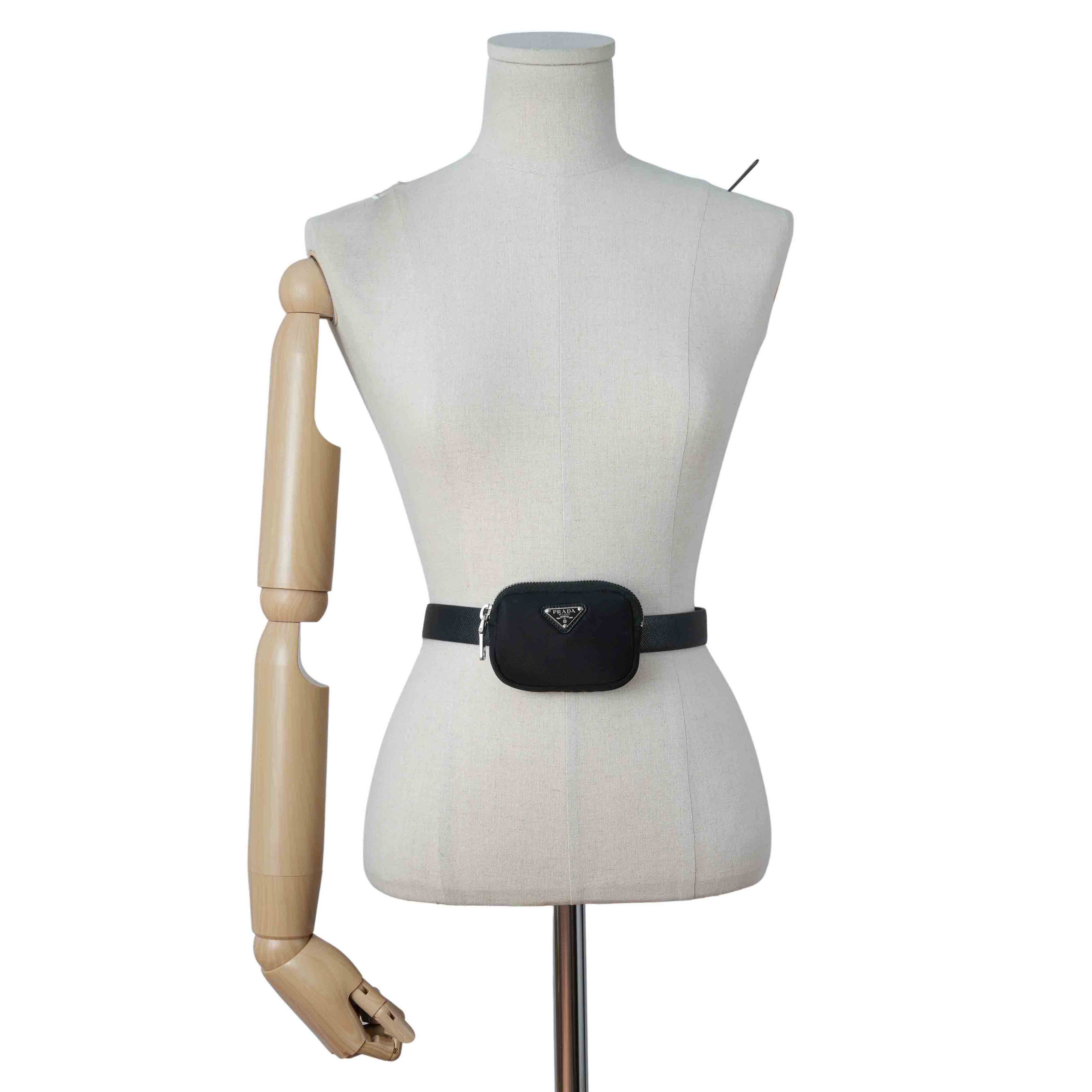 PRADA(USED)프라다 1CM237 나일론 파우치 사피아노 벨트