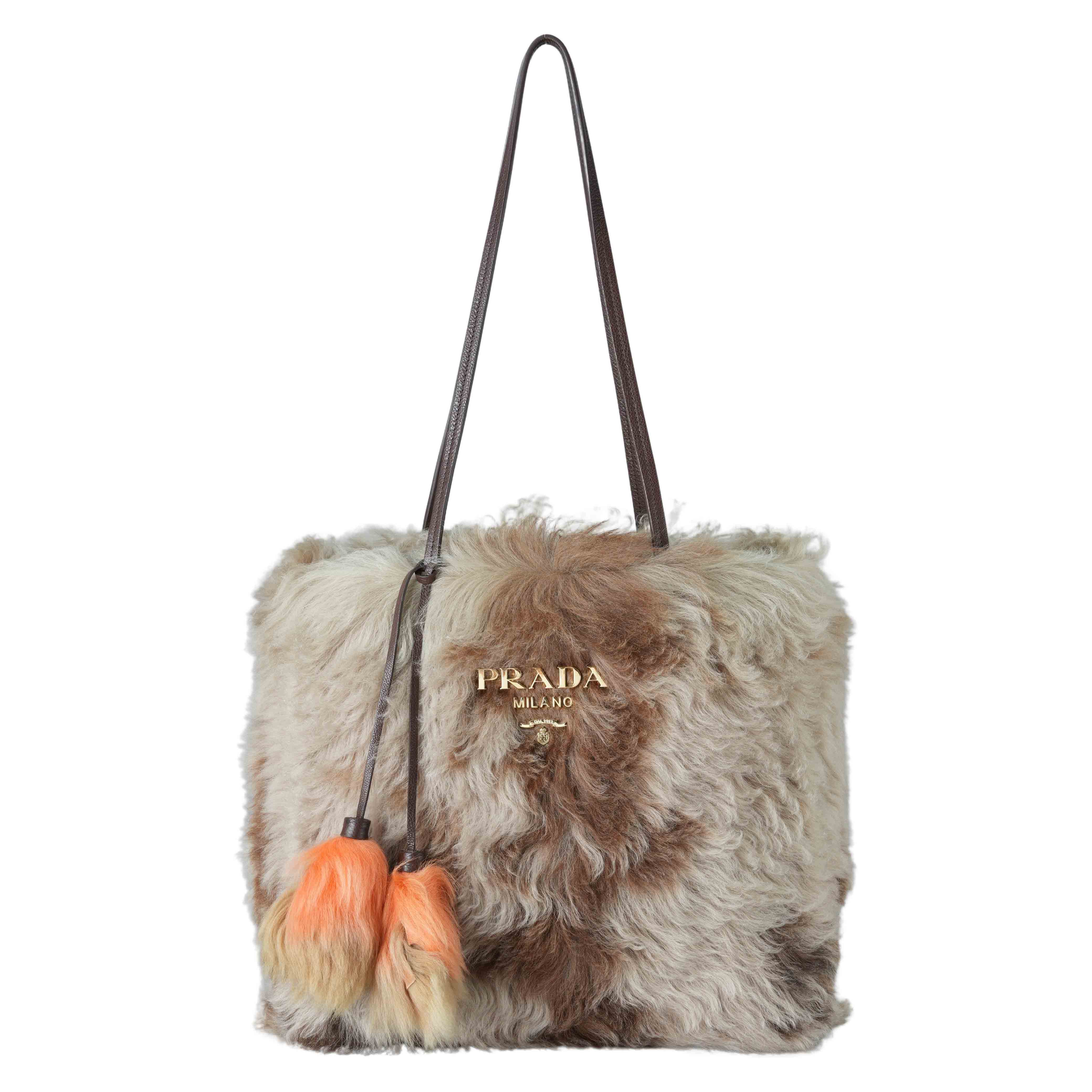 PRADA(USED)프라다 1BG138 퍼 숄더백