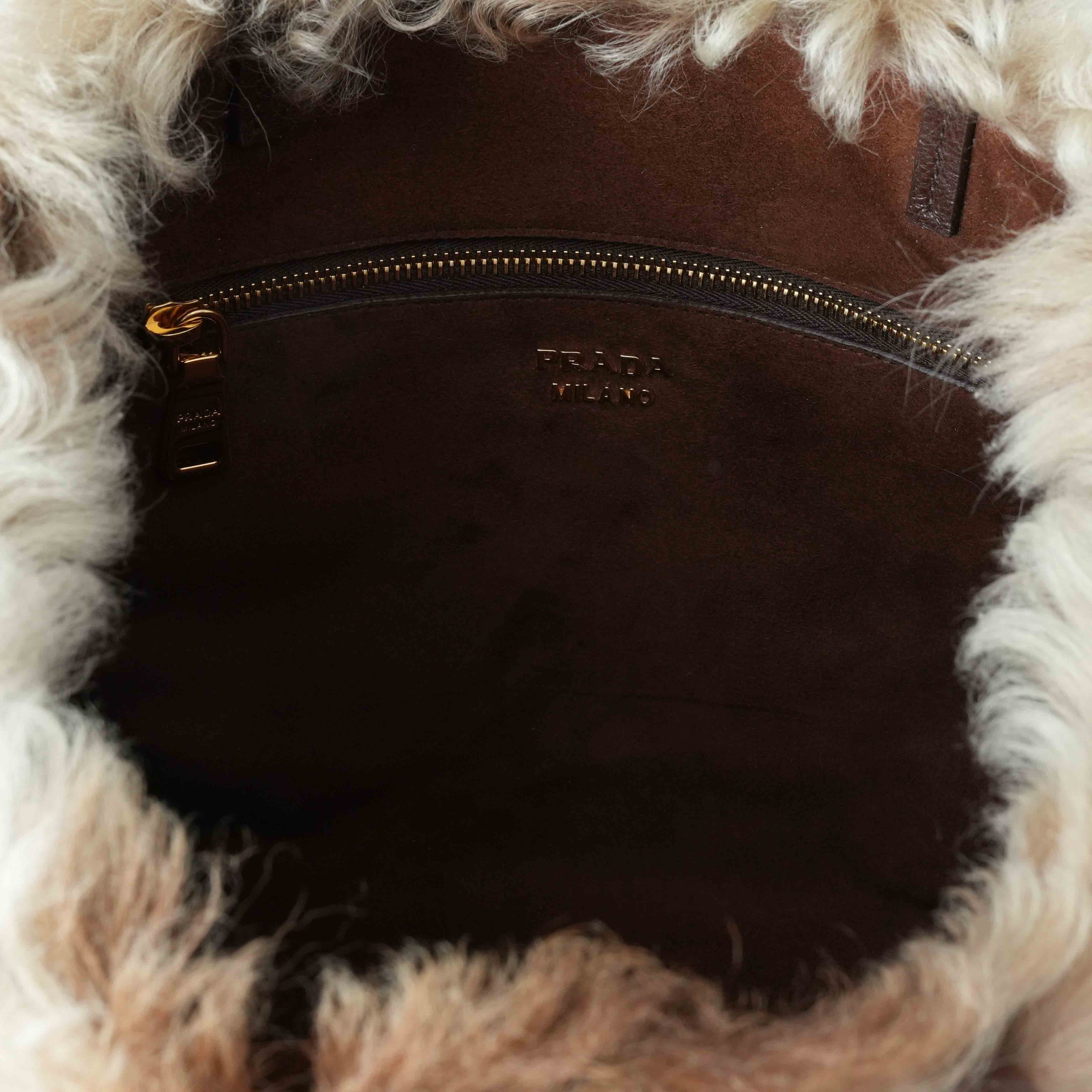 PRADA(USED)프라다 1BG138 퍼 숄더백