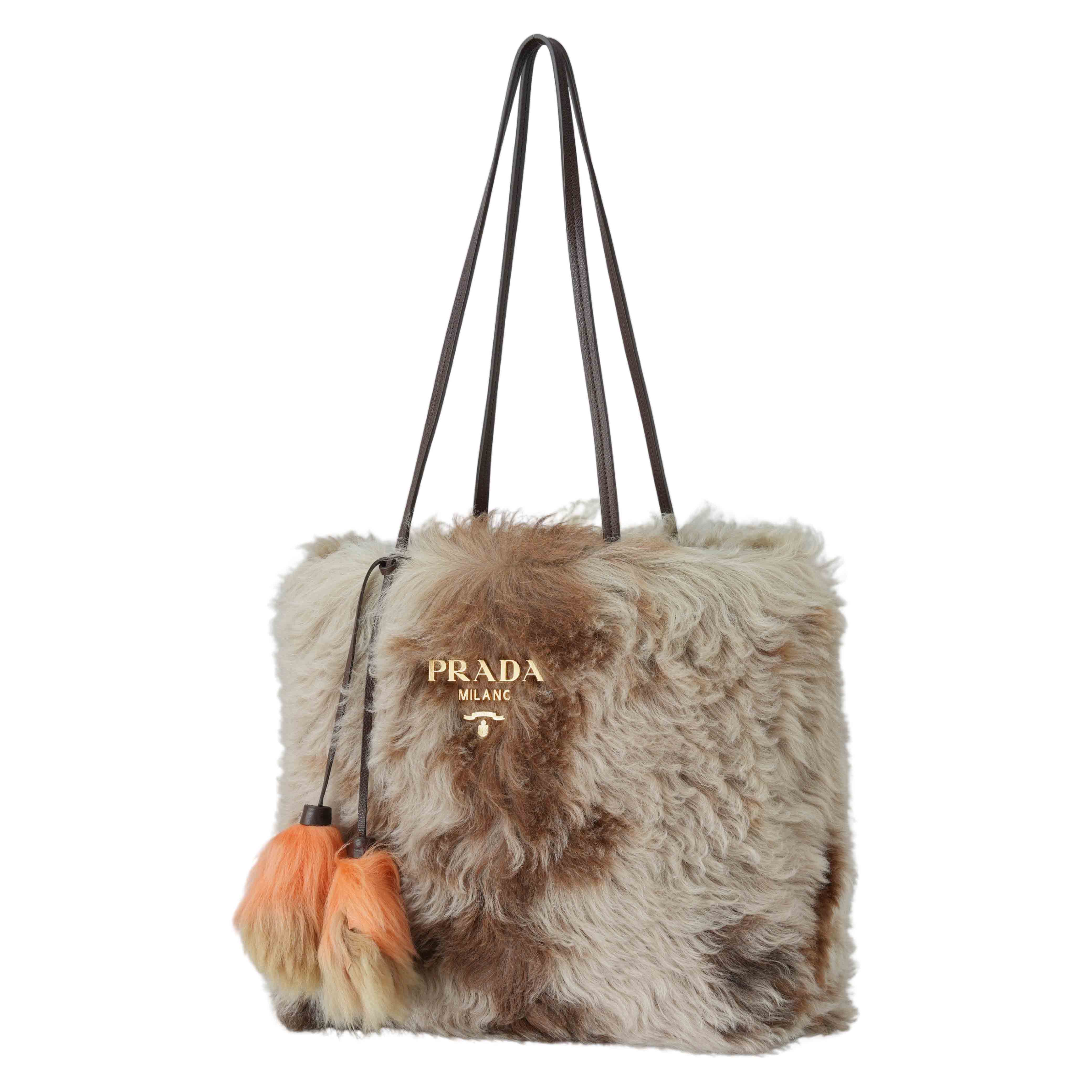 PRADA(USED)프라다 1BG138 퍼 숄더백
