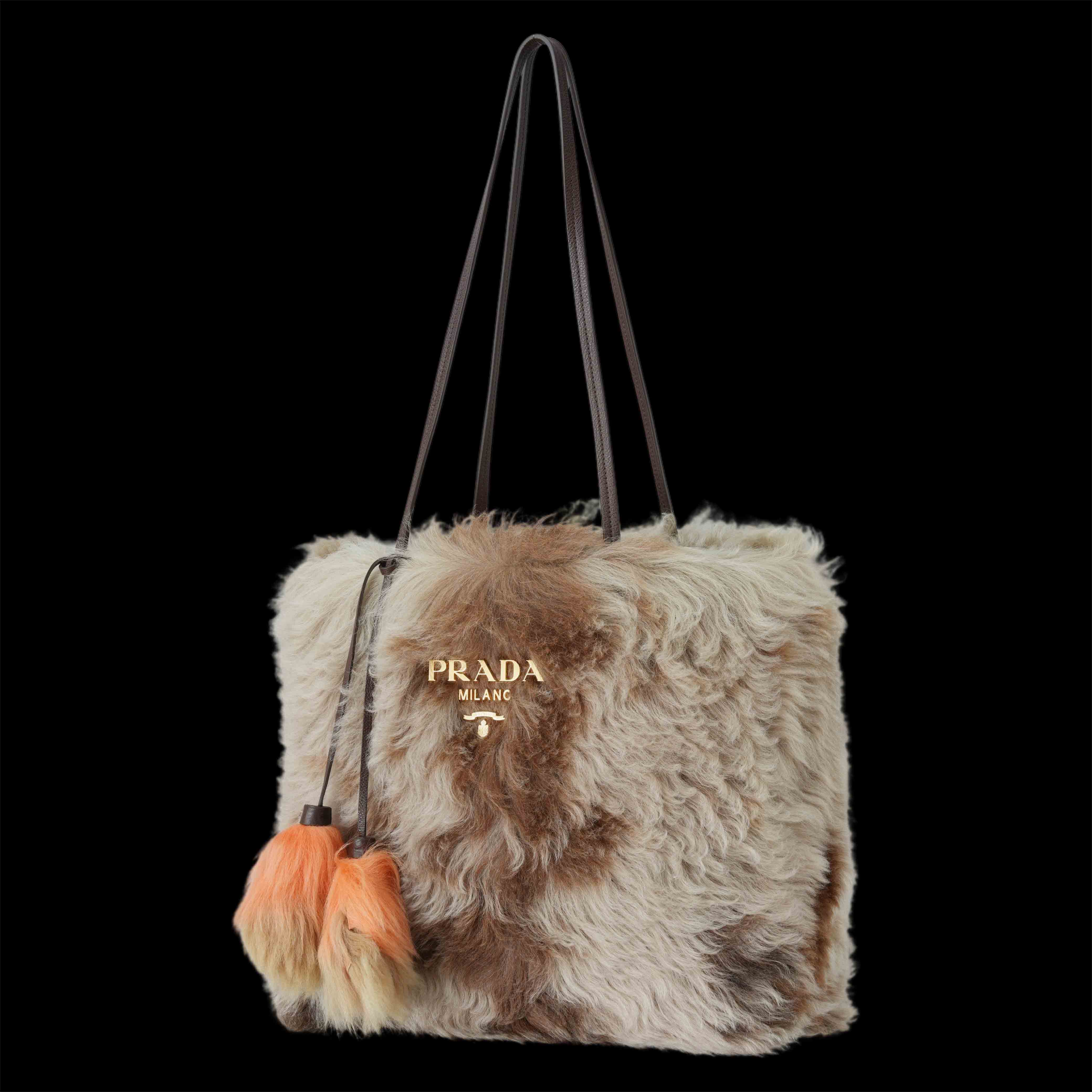 PRADA(USED)프라다 1BG138 퍼 숄더백