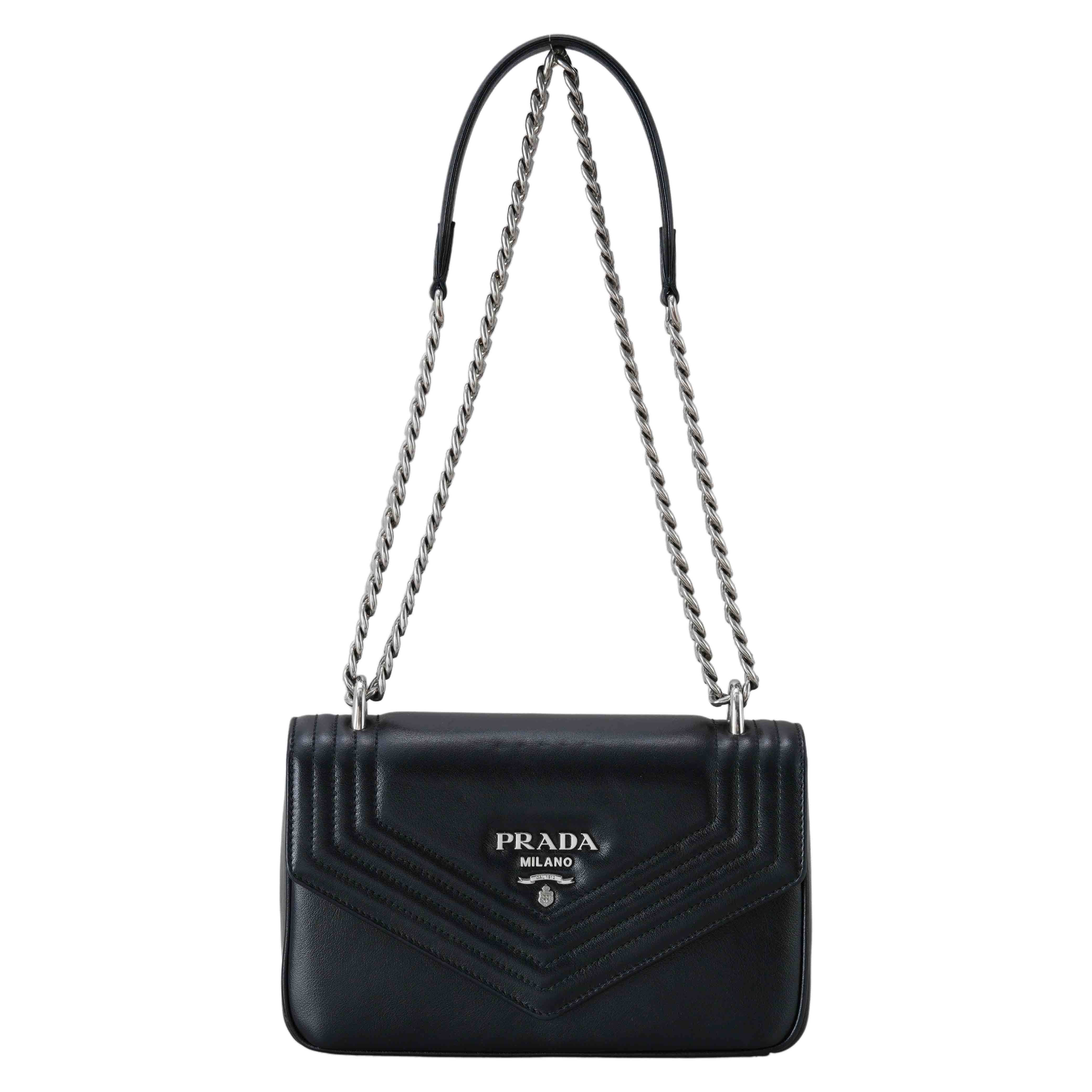 PRADA(USED)프라다 1BD300 그레이스 럭스 체인 숄더백